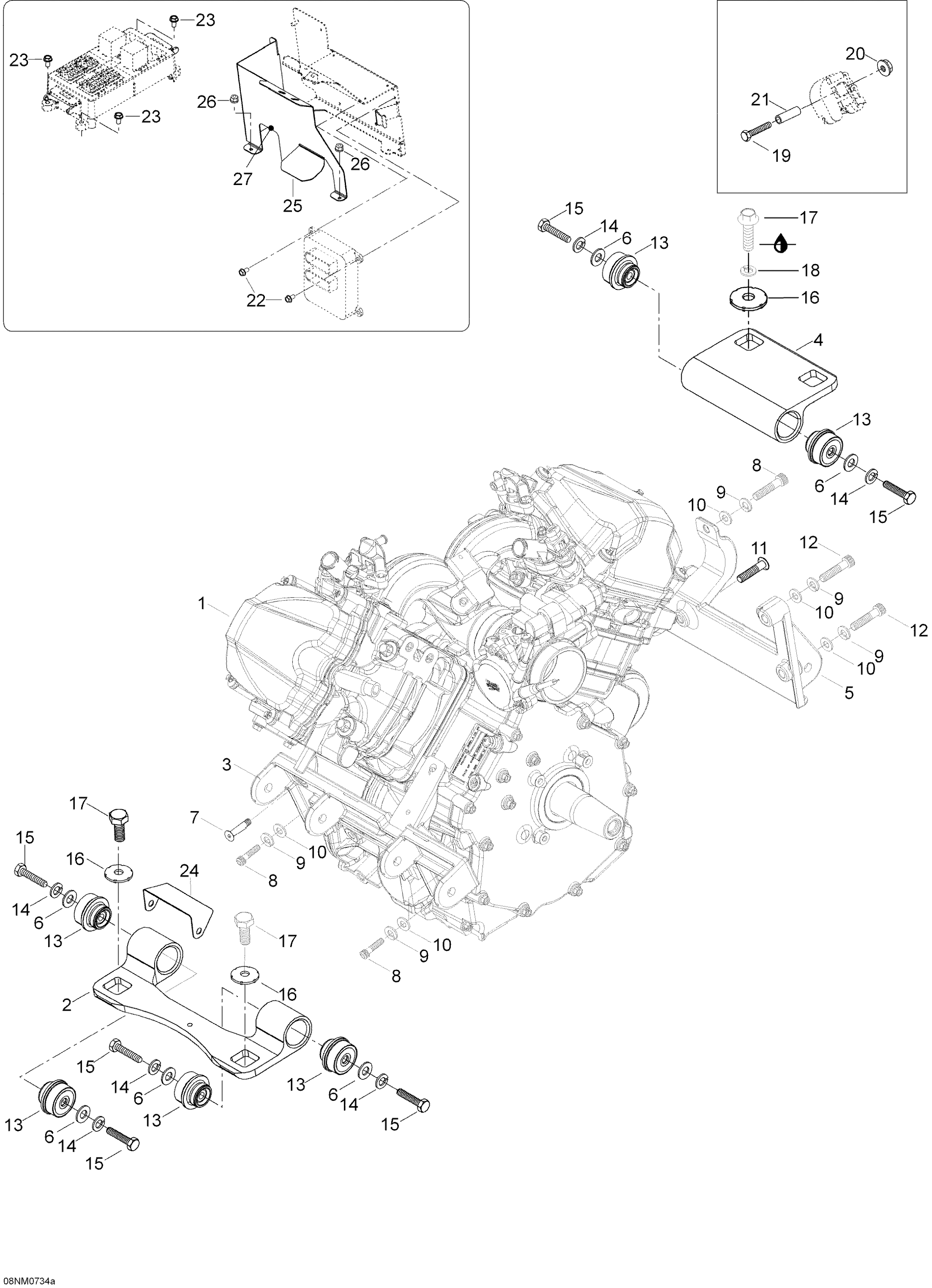 Схема узла: Engine And Engine Support