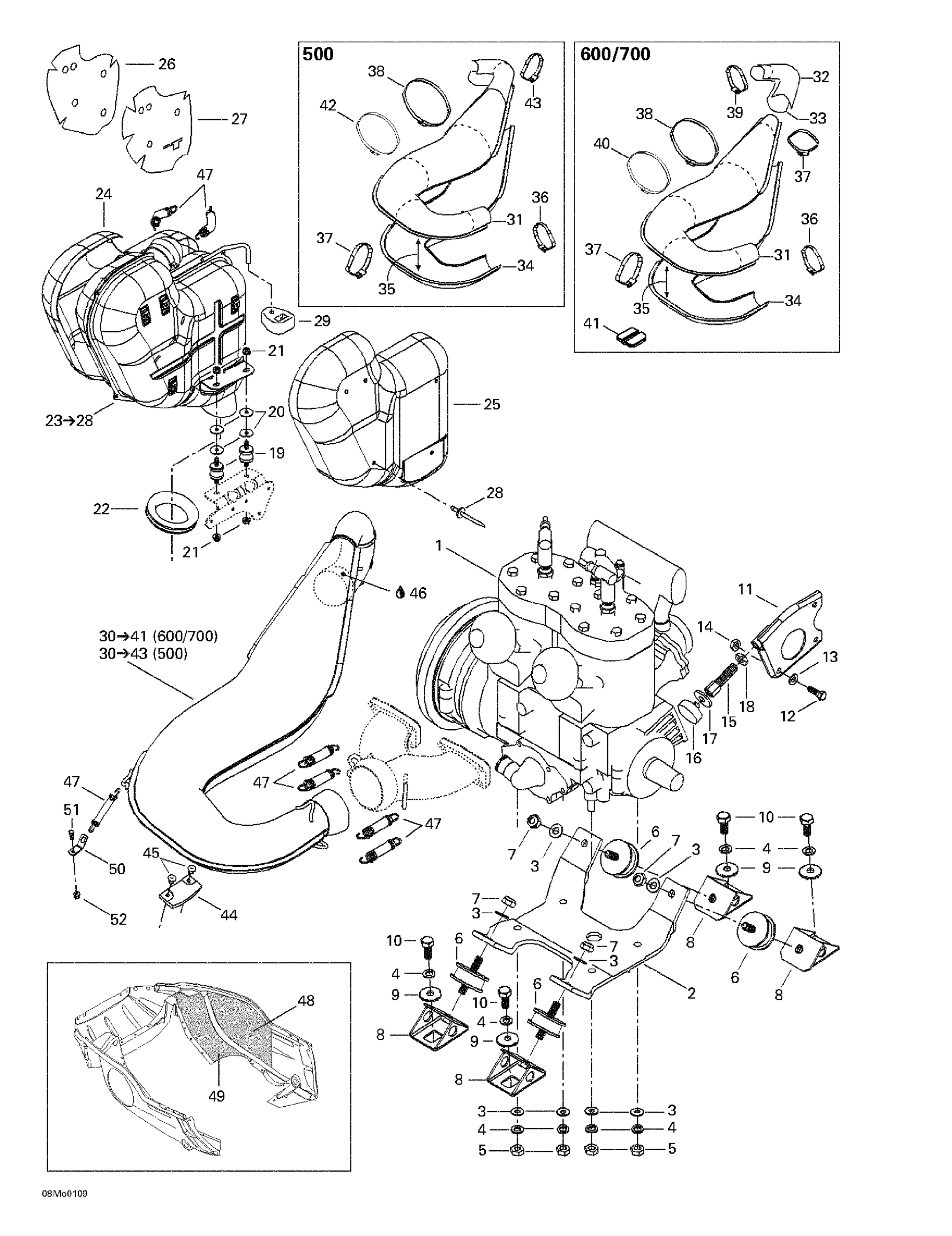Engine Support And Muffler