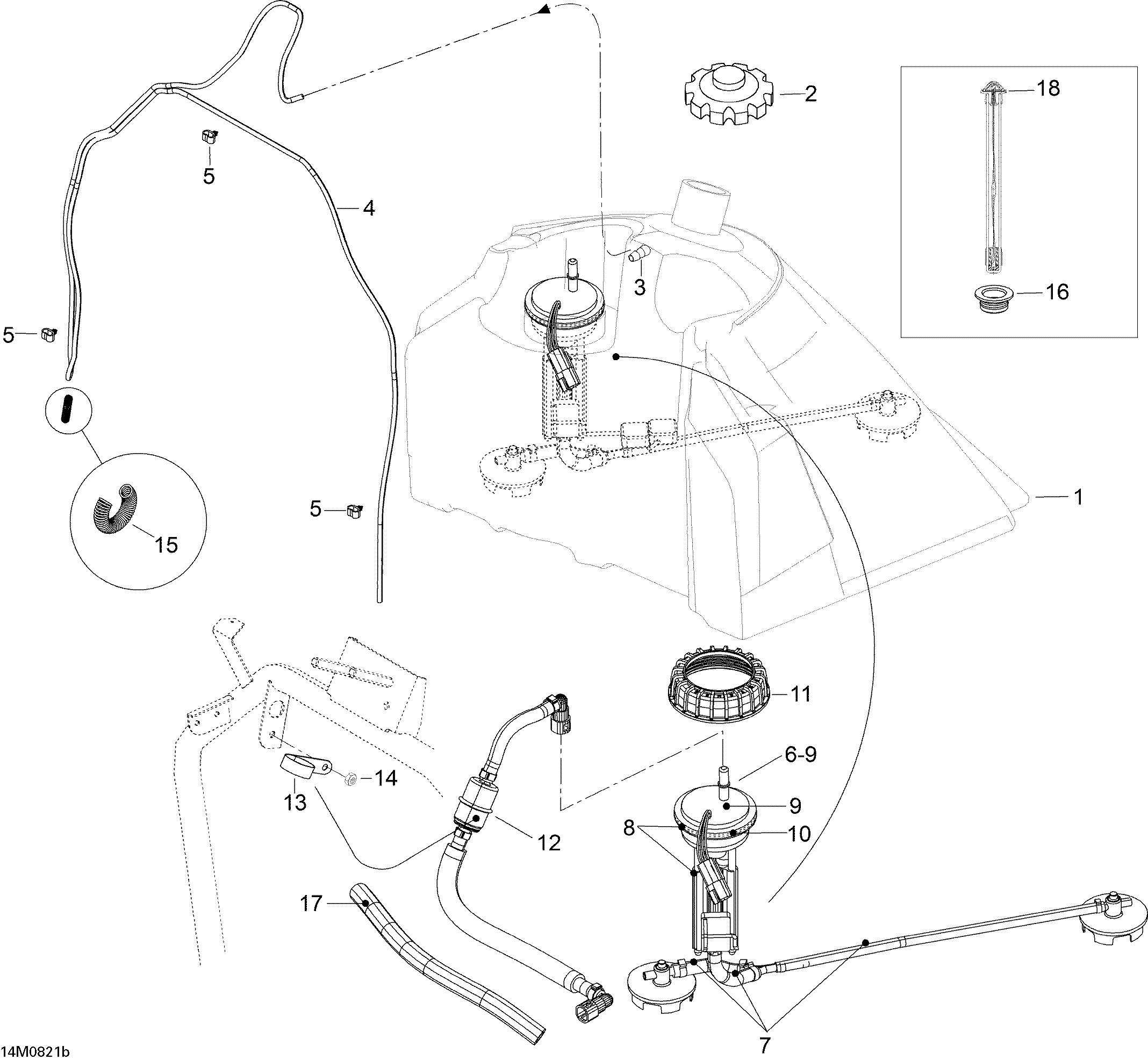 Схема узла: Fuel System 600HO SDI