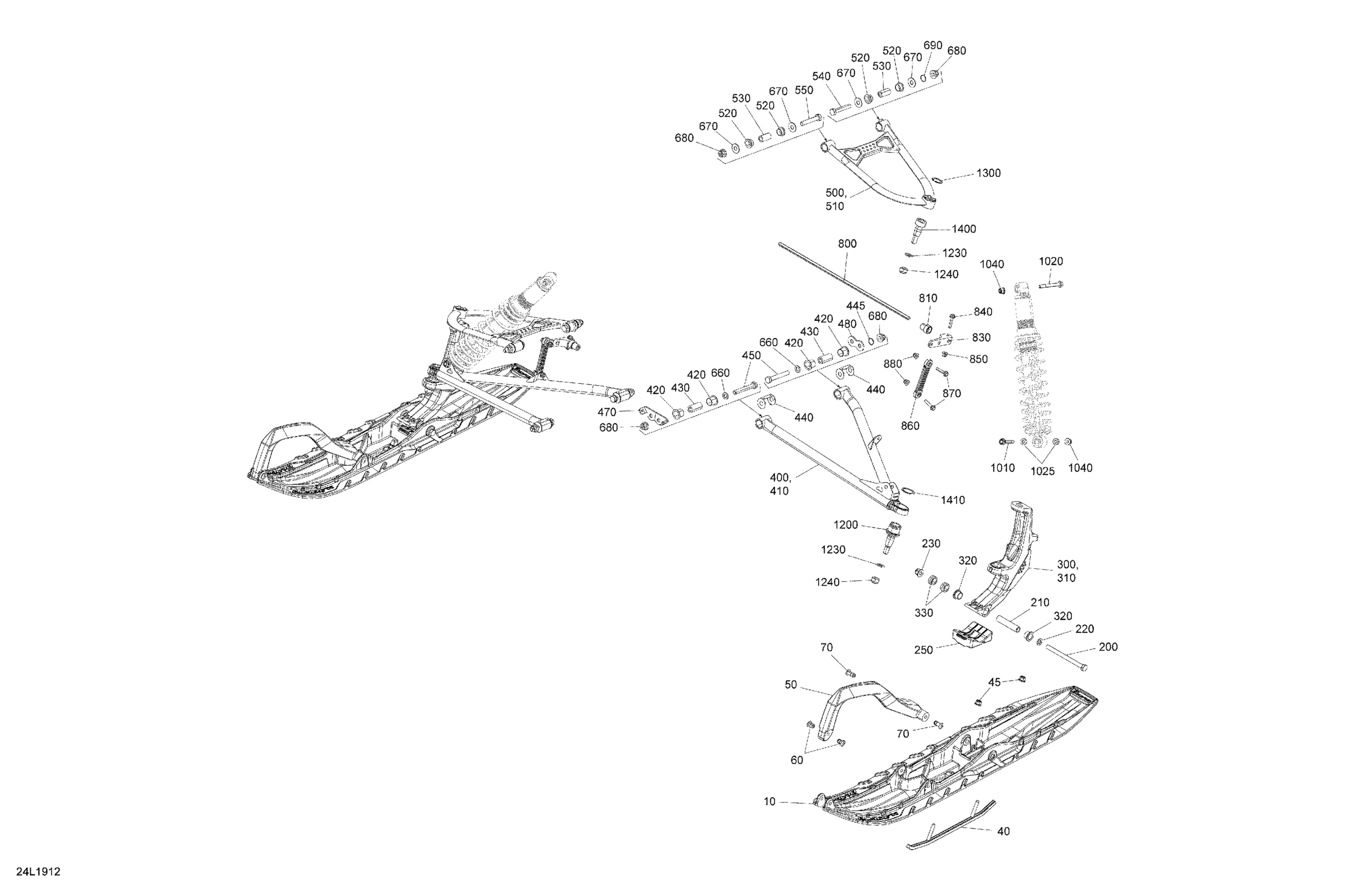 Front Suspension And Ski - Boondocker RE - 850 E-TEC