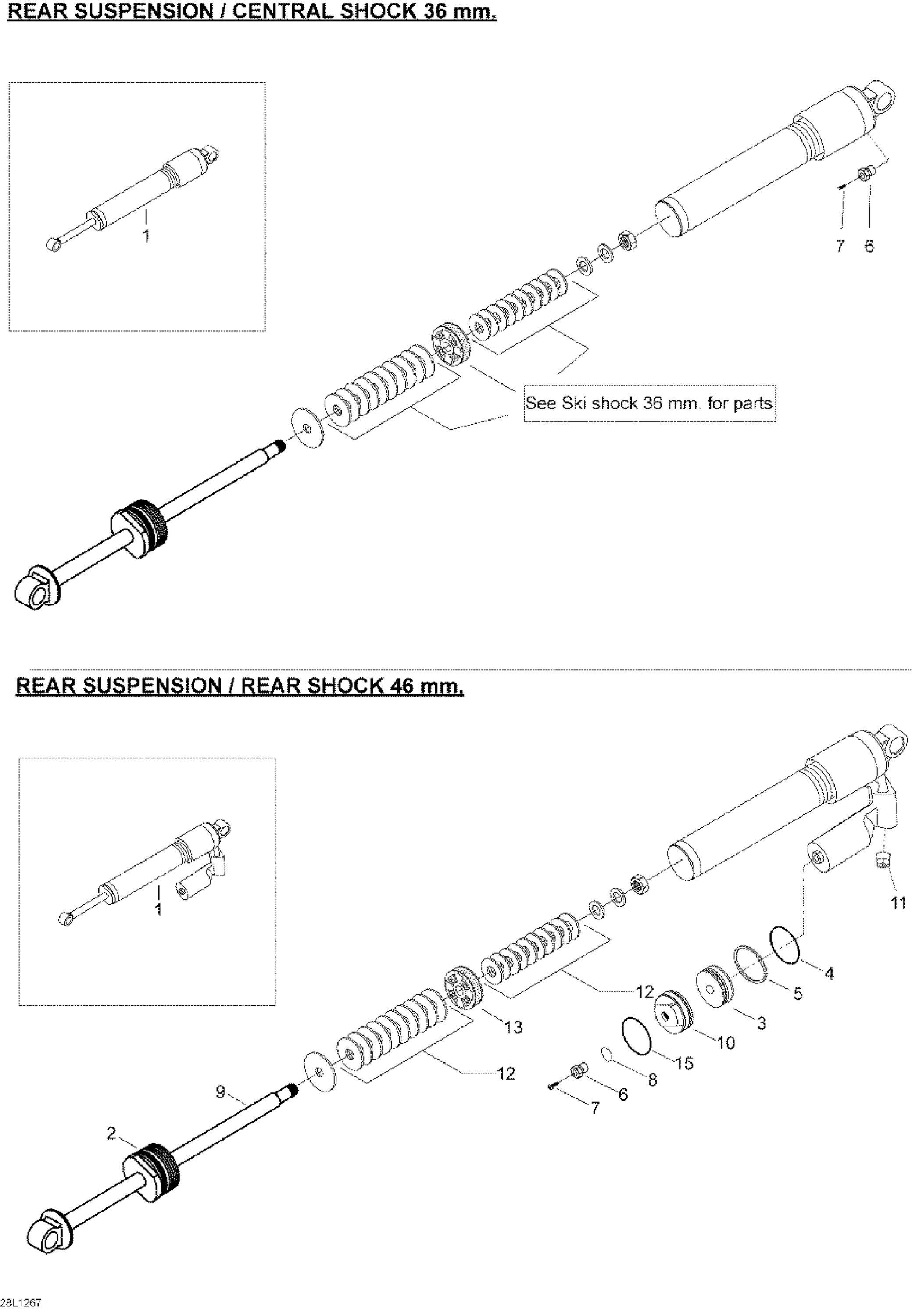 Схема узла: Rear Shocks