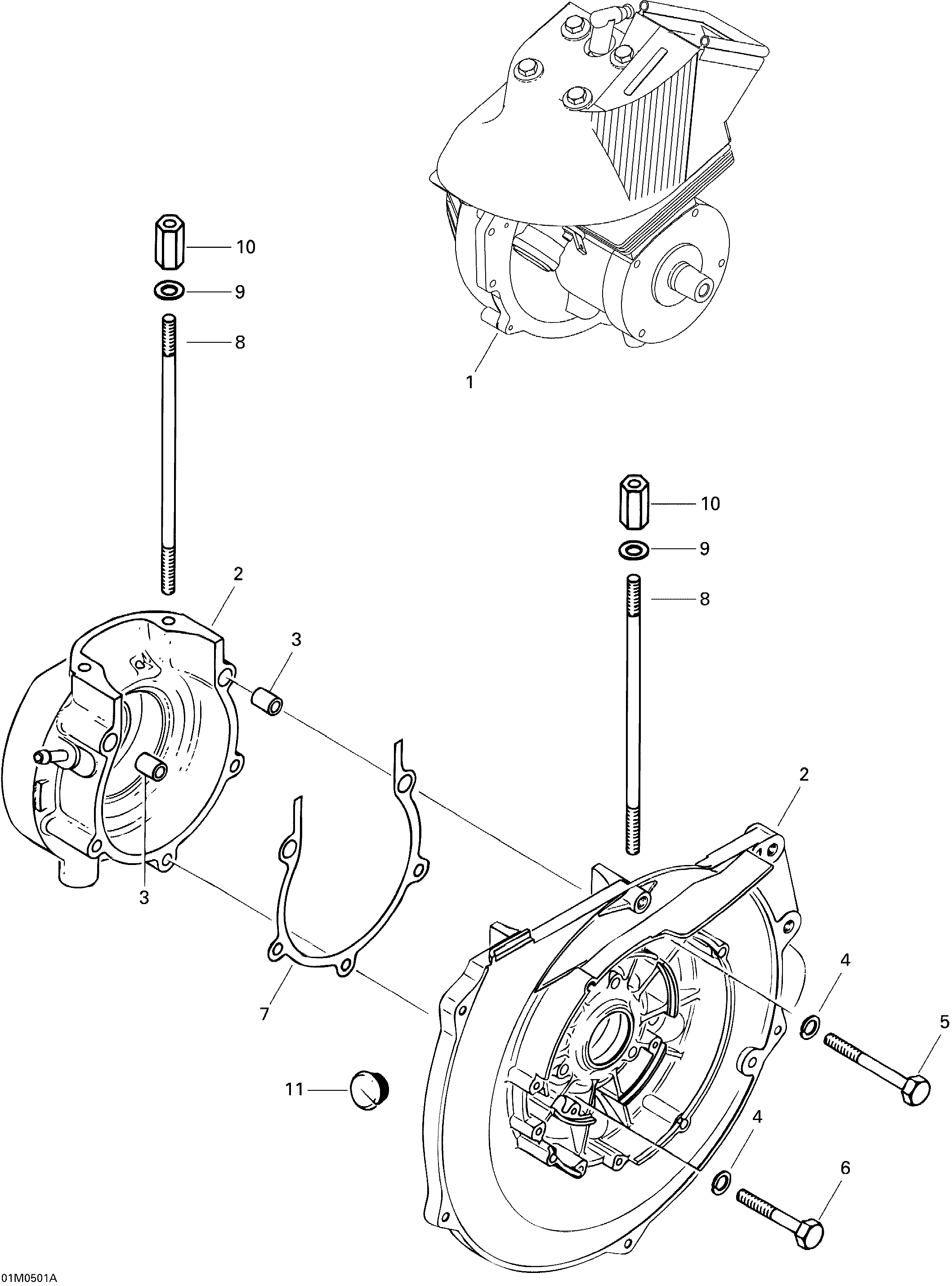 Схема узла: Crankcase