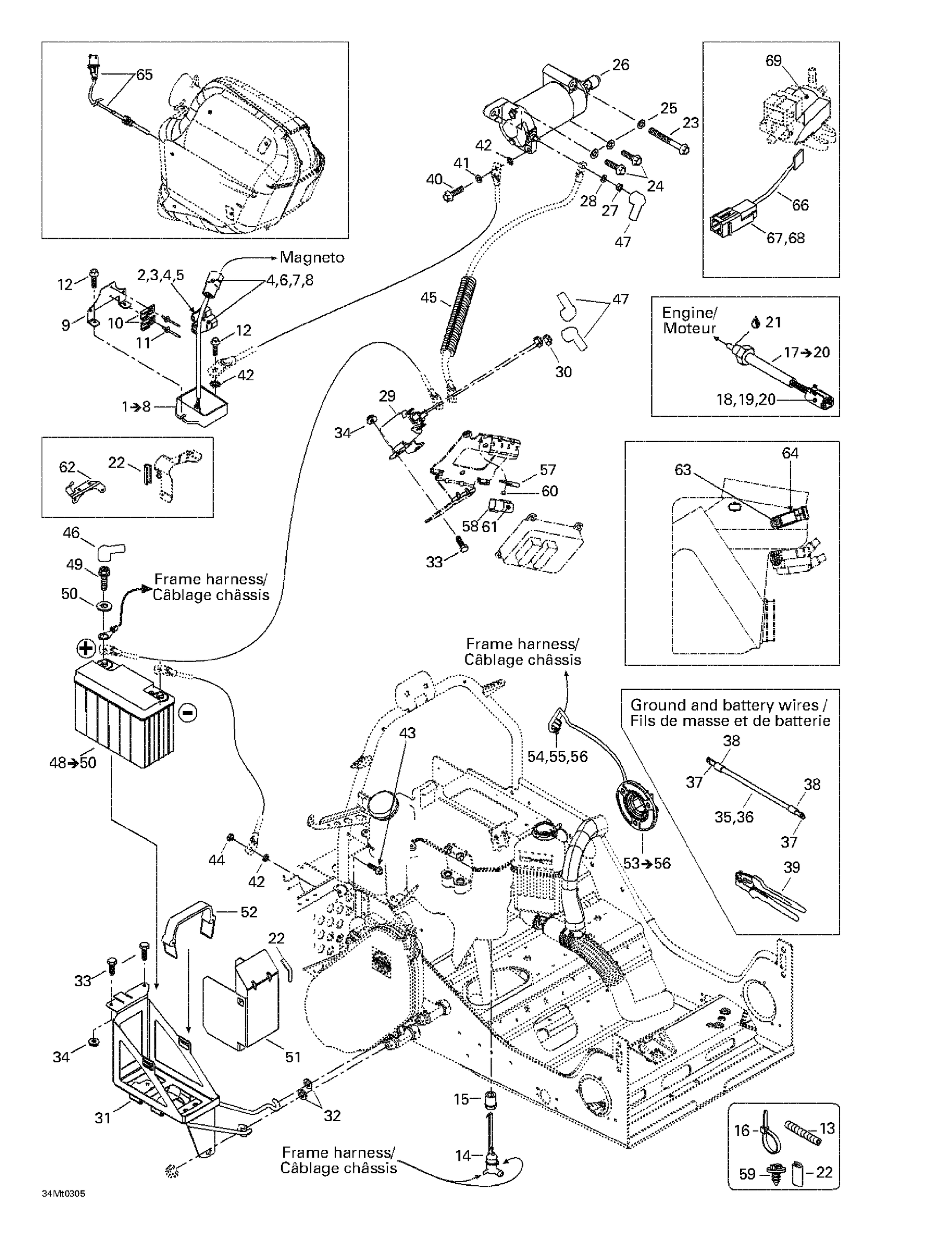 Схема узла: Battery, Starter And Accessories