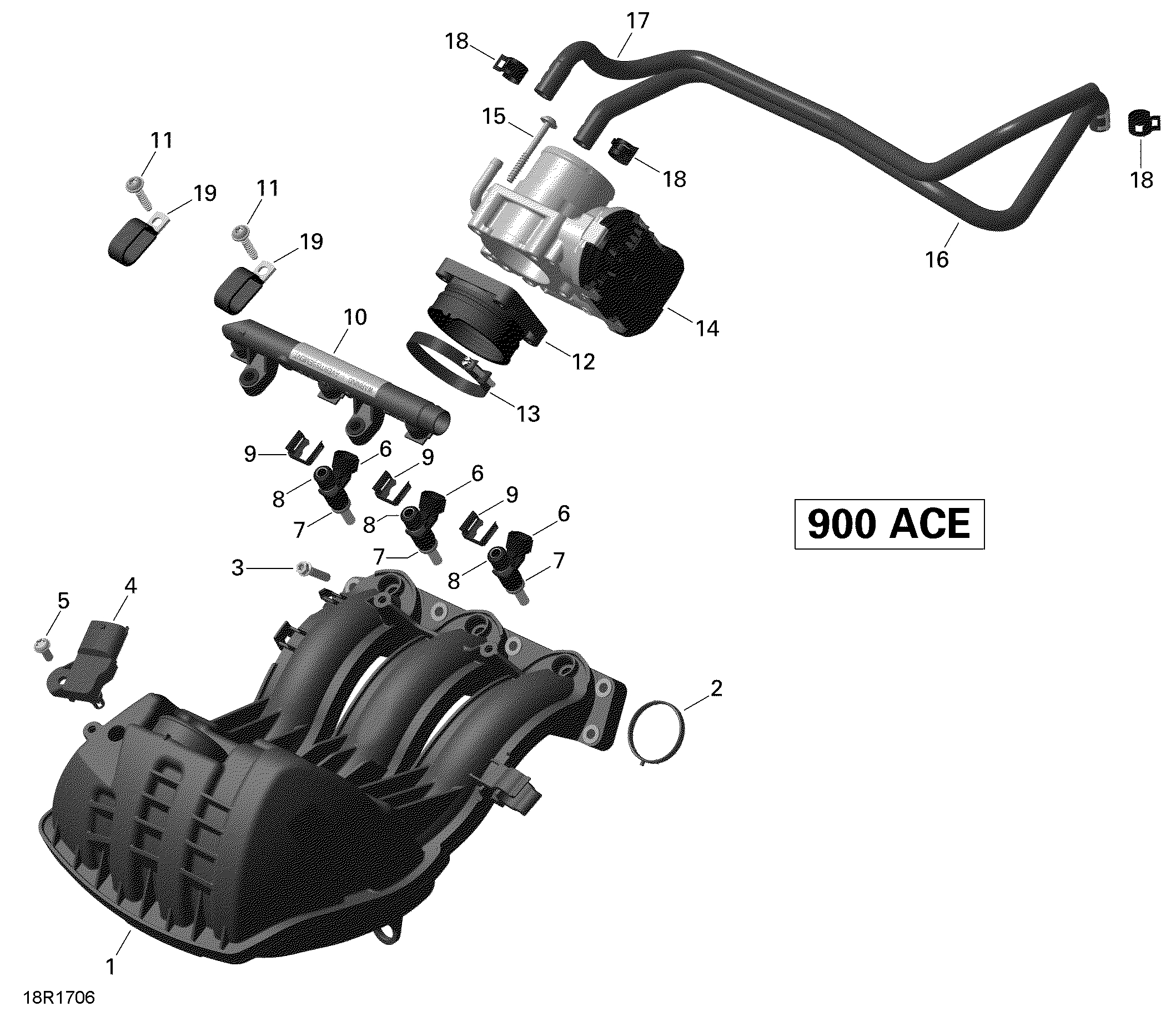 Air Intake Manifold And Throttle Body _18R1525