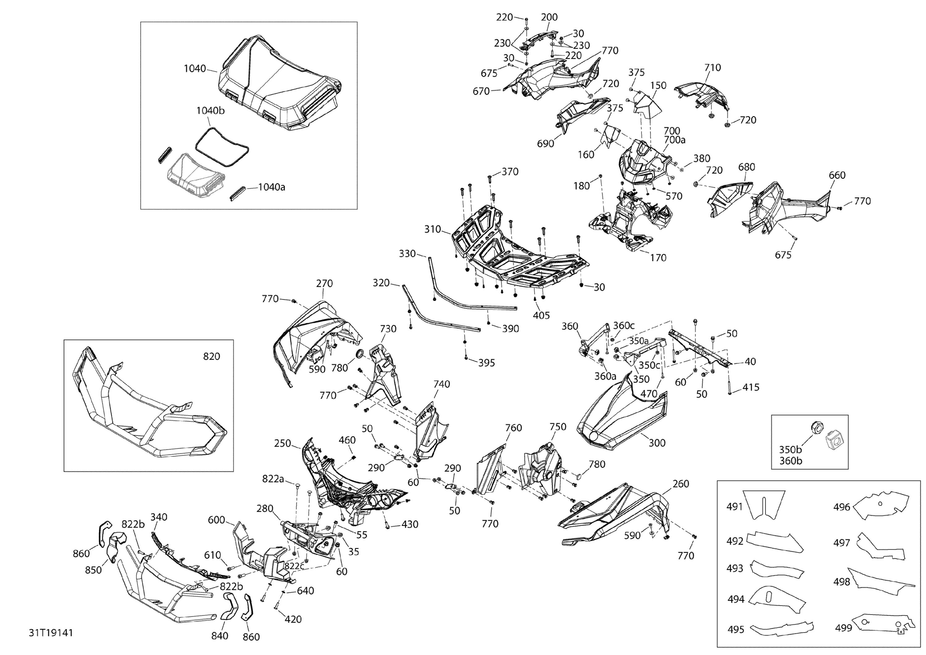 Body And Accessories 6X6 MAX - 1000 EFI - North america  -  Front