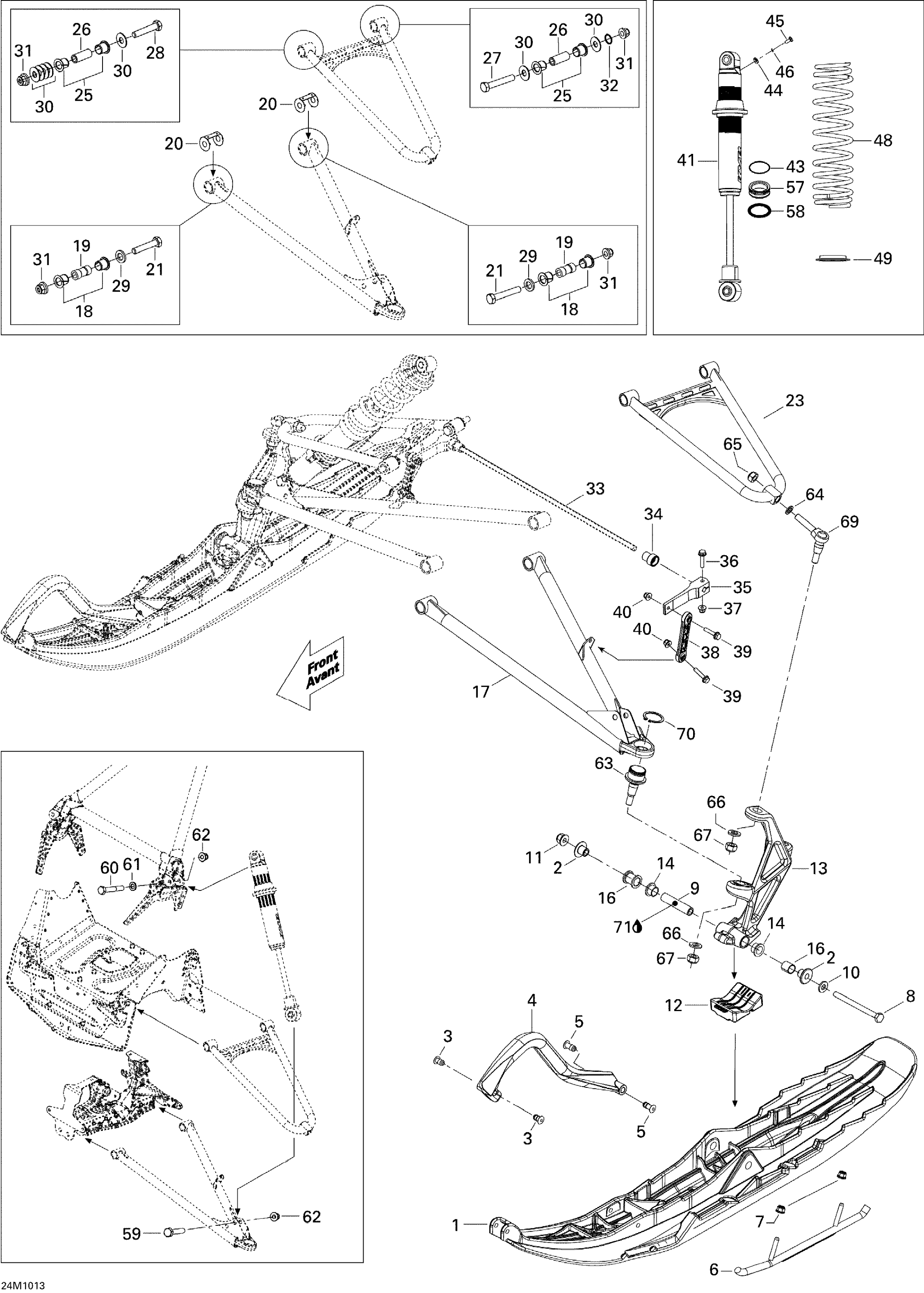 Схема узла: Front Suspension And Ski
