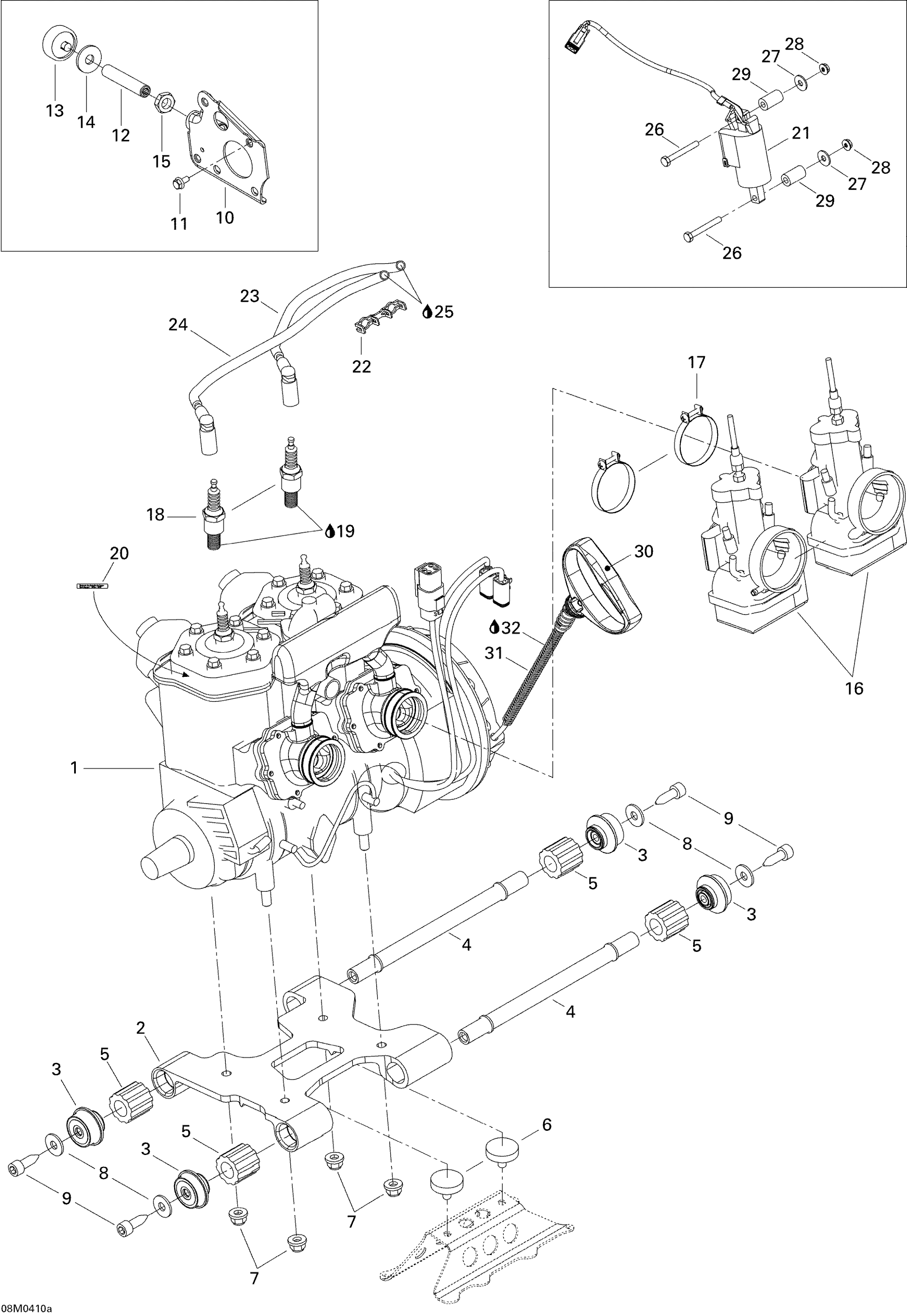 Схема узла: Engine Assembly And Support