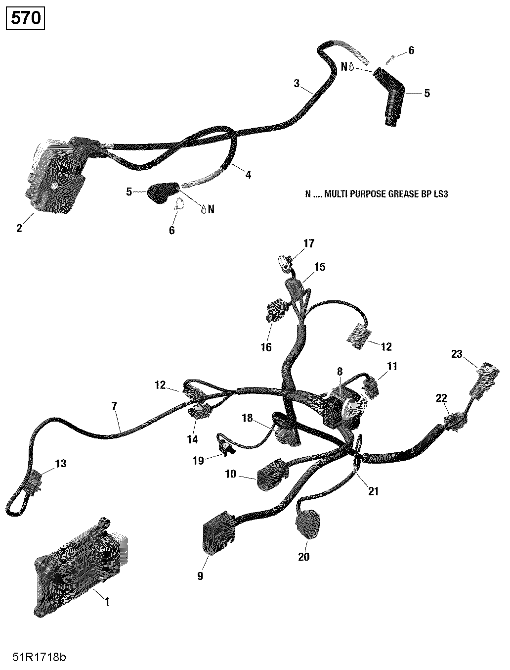 Engine Harness and Electronic Module - 570 EFI (Package PRO)