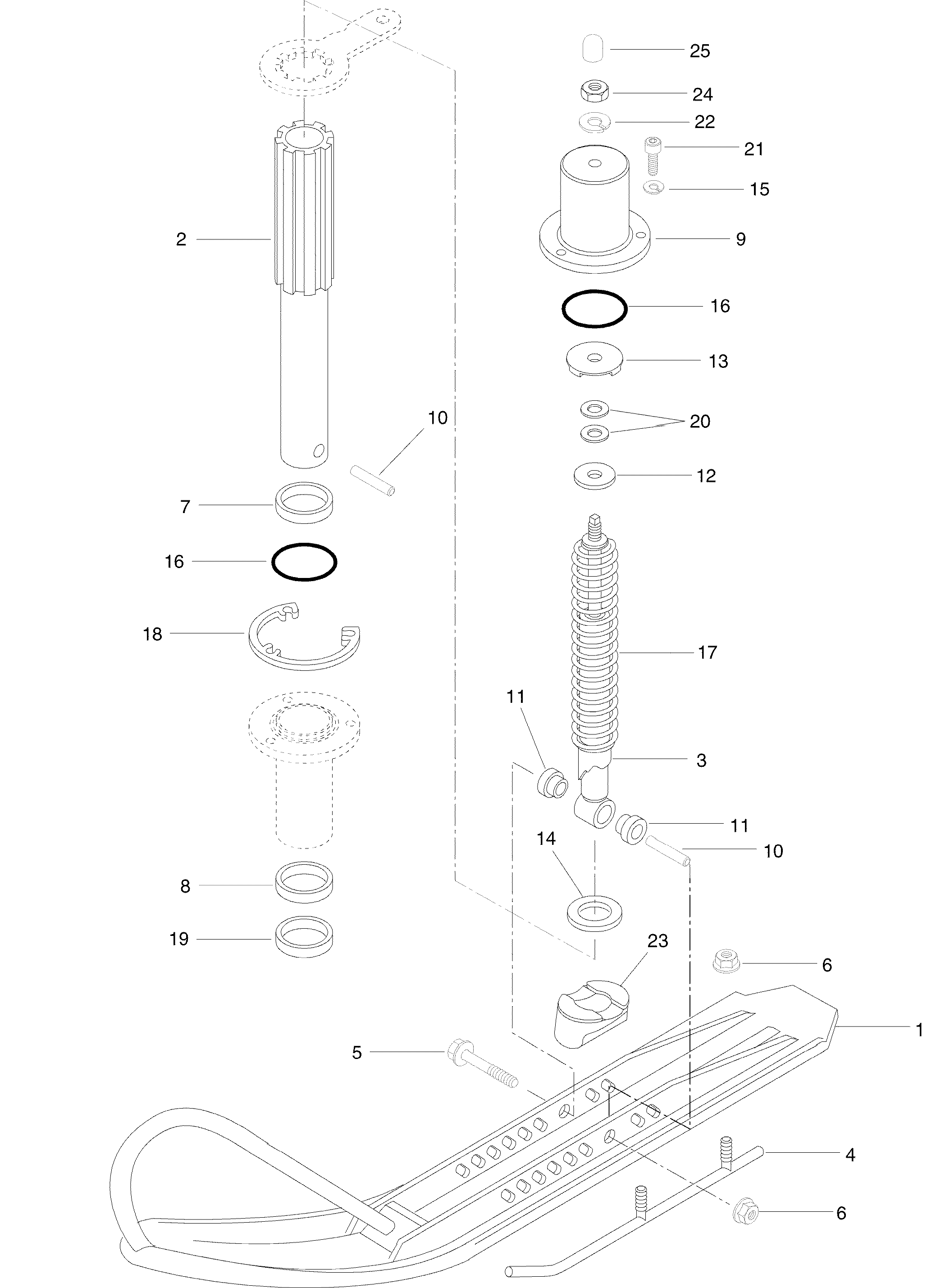 Схема узла: Front Suspension And Ski