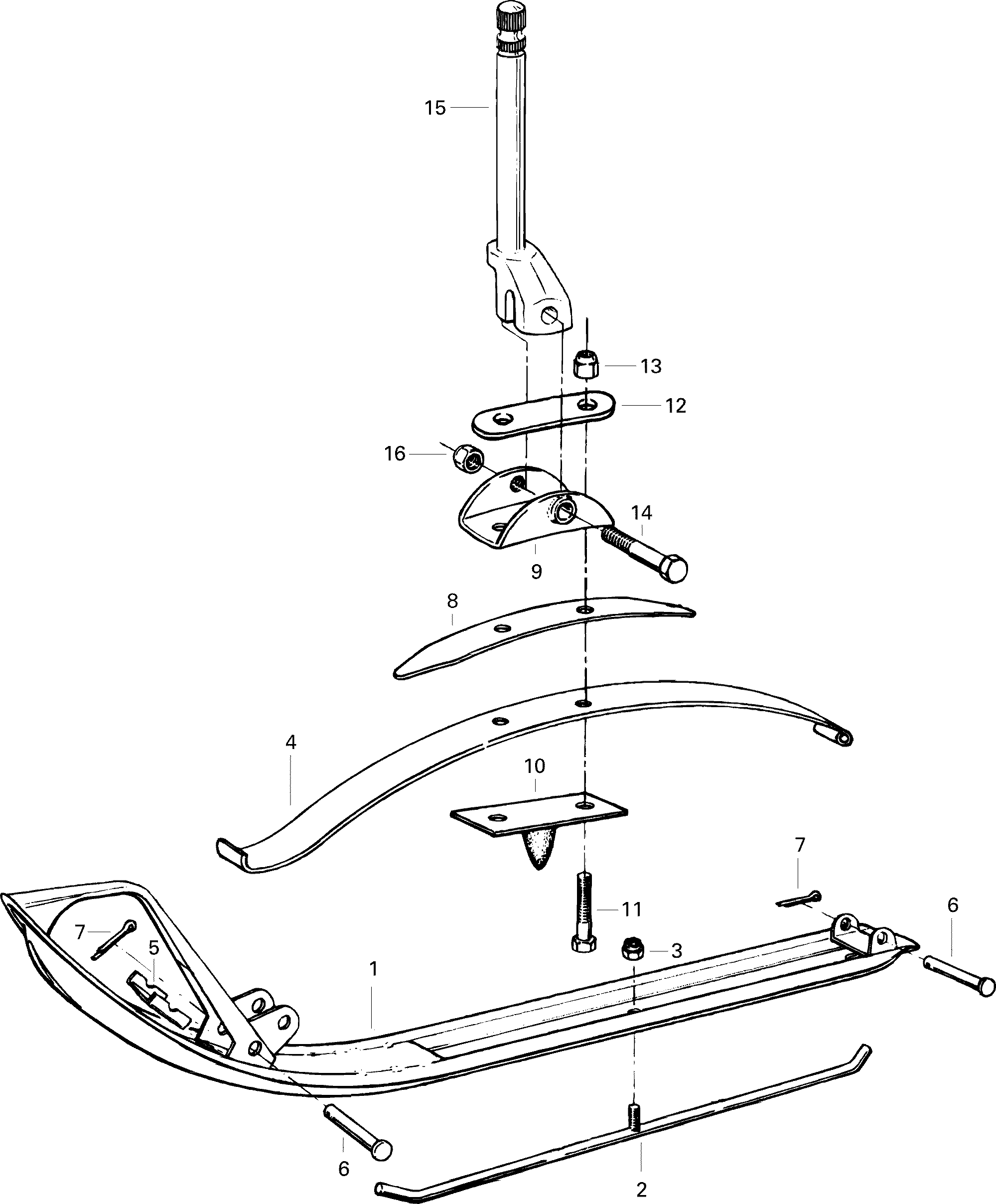 Схема узла: Front Suspension and Ski