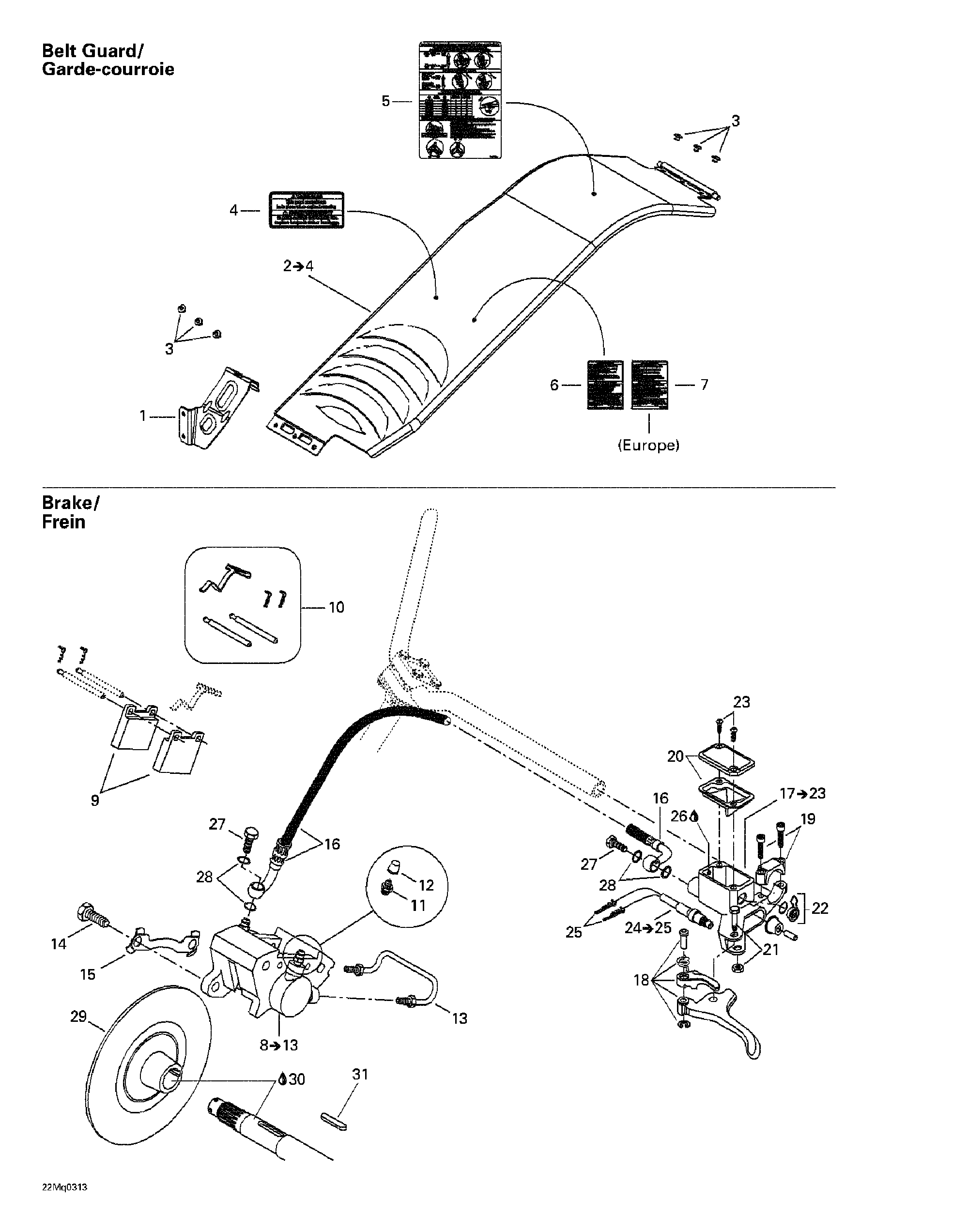 Схема узла: Hydraulic Brake And Belt Guard