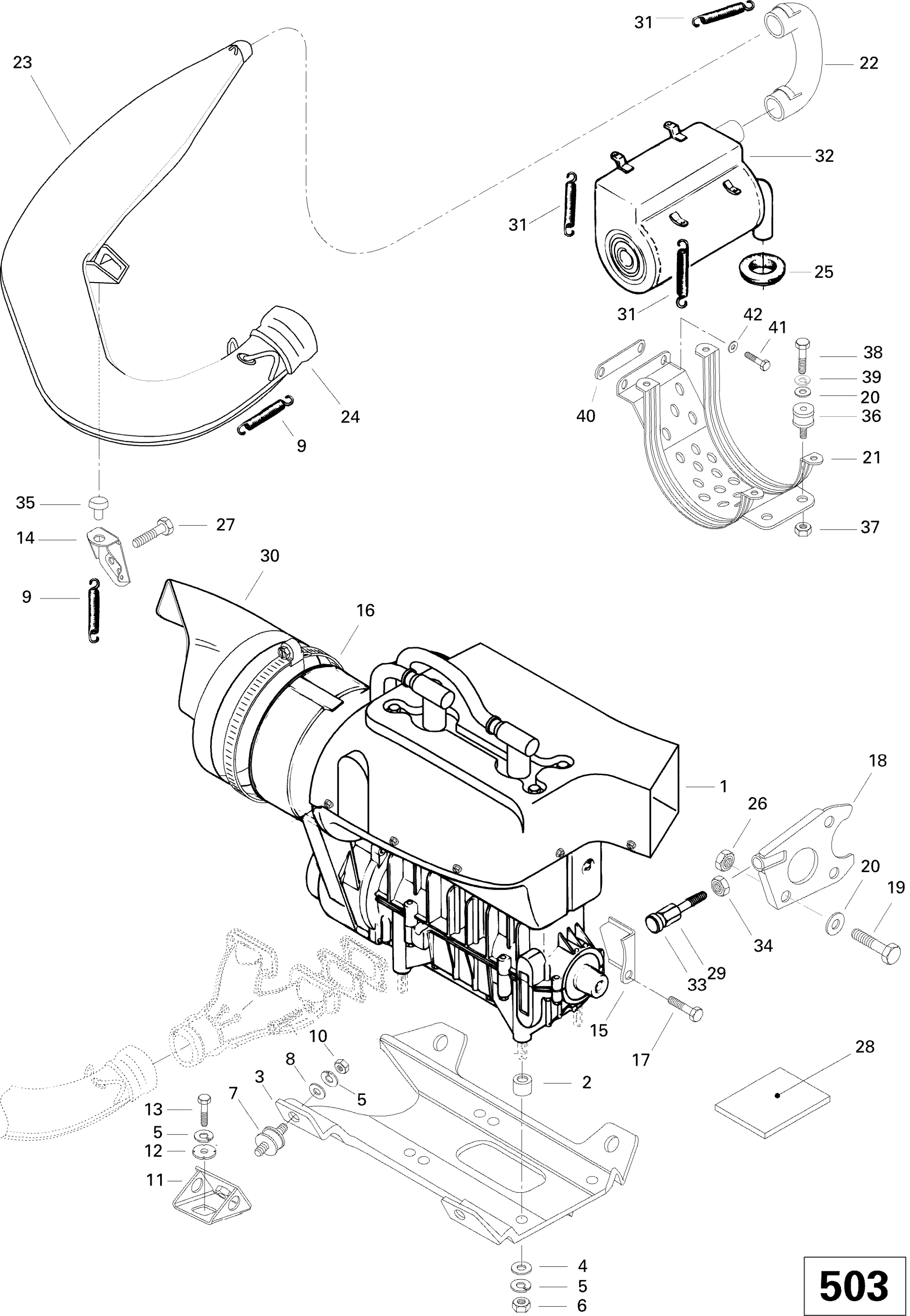 Схема узла: Engine And Engine Support 503