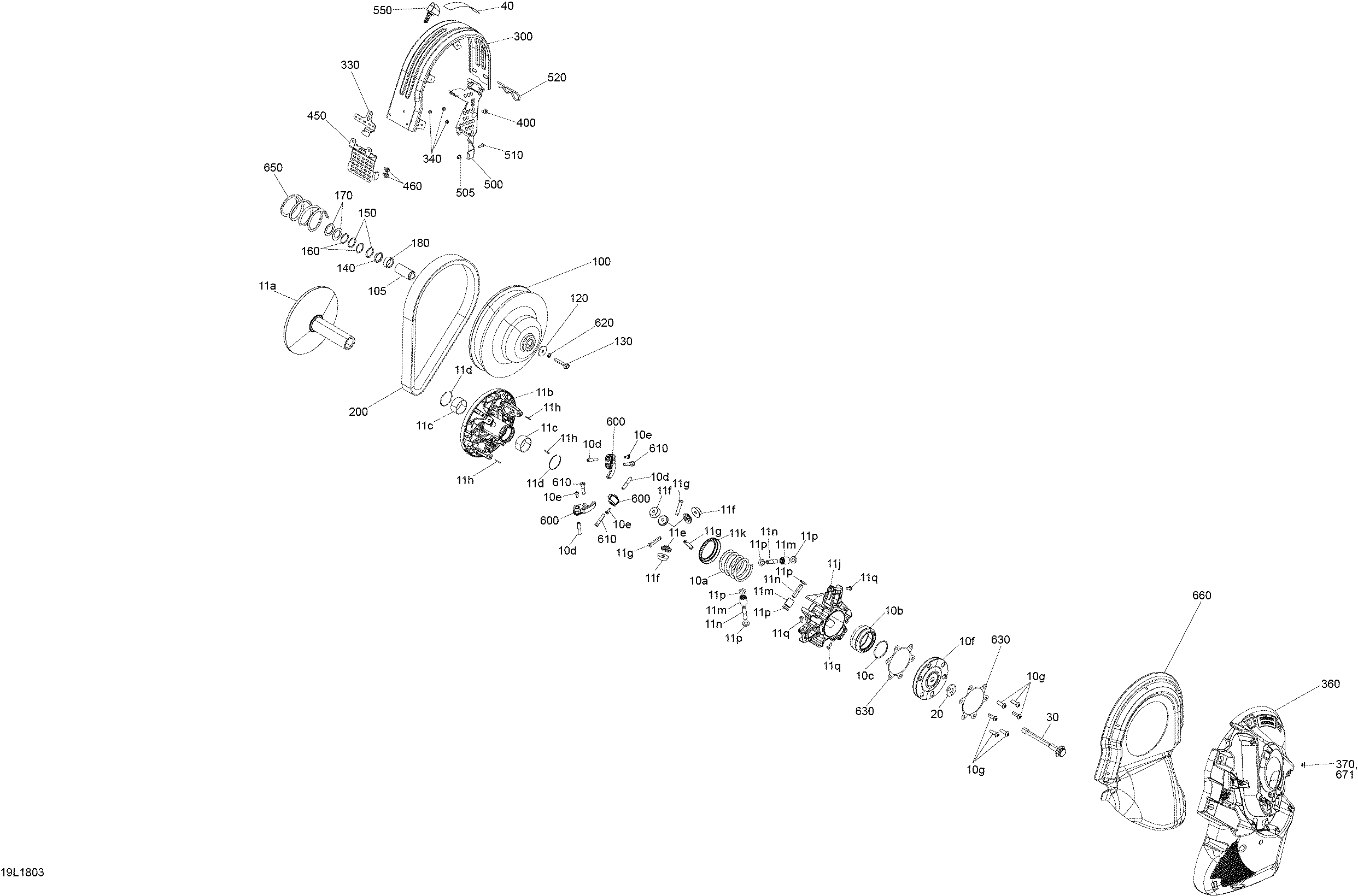 Pulley Rave - 600 RS