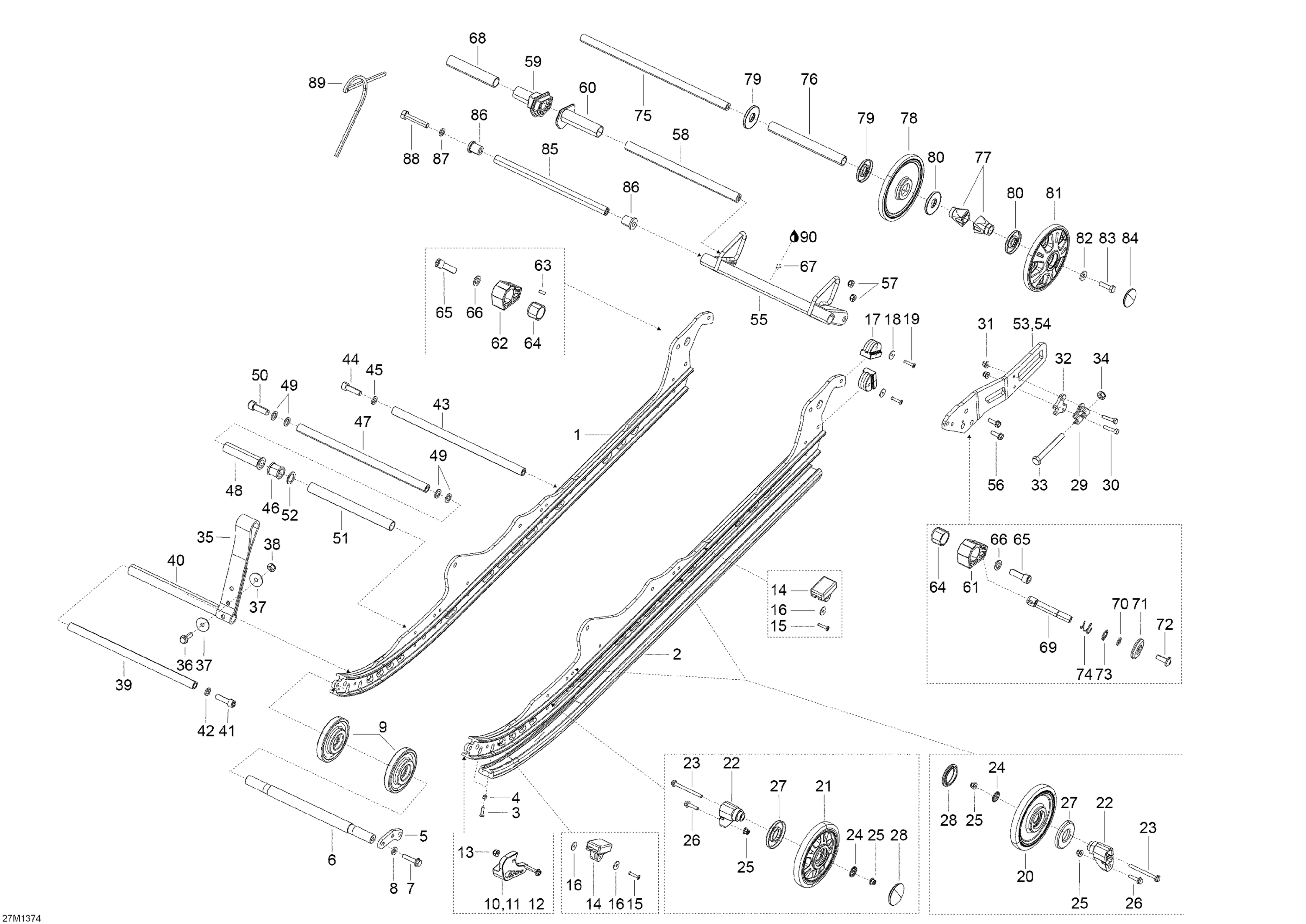 Схема узла: Rear Suspension a