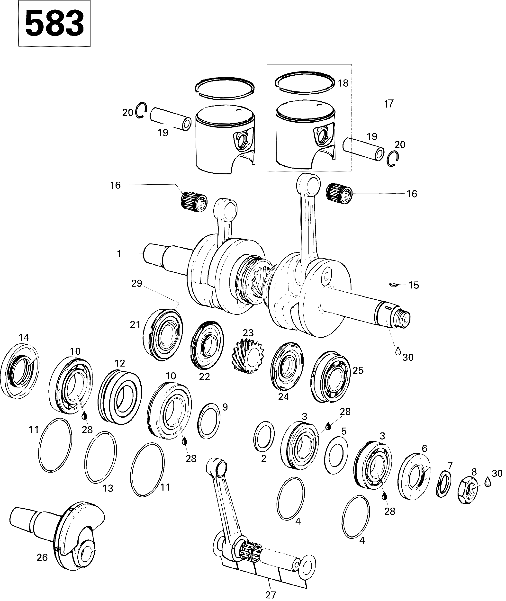 Crankshaft And Pistons 583