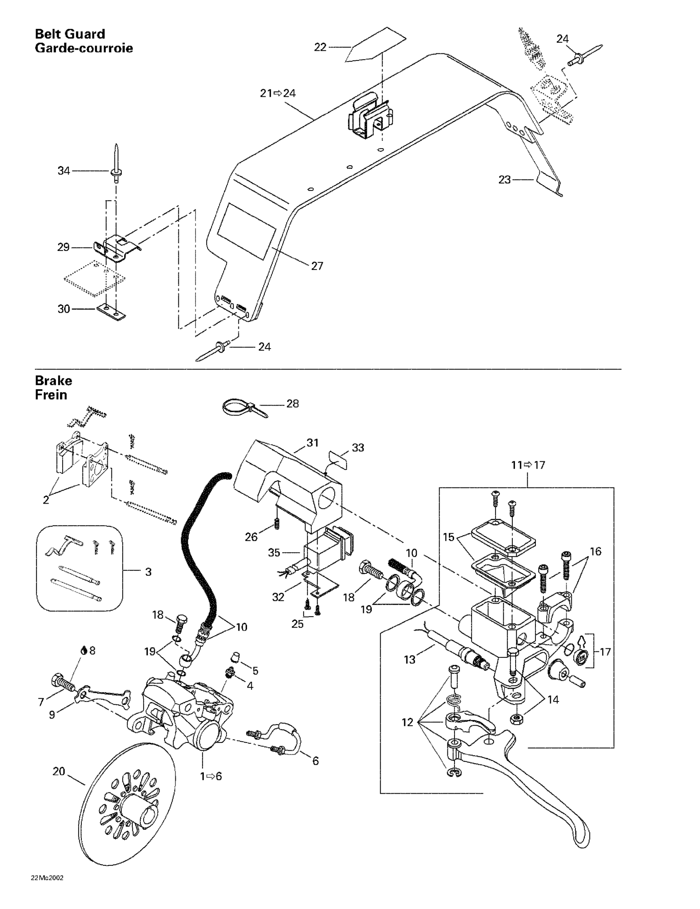 Схема узла: Hydraulic Brake And Belt Guard
