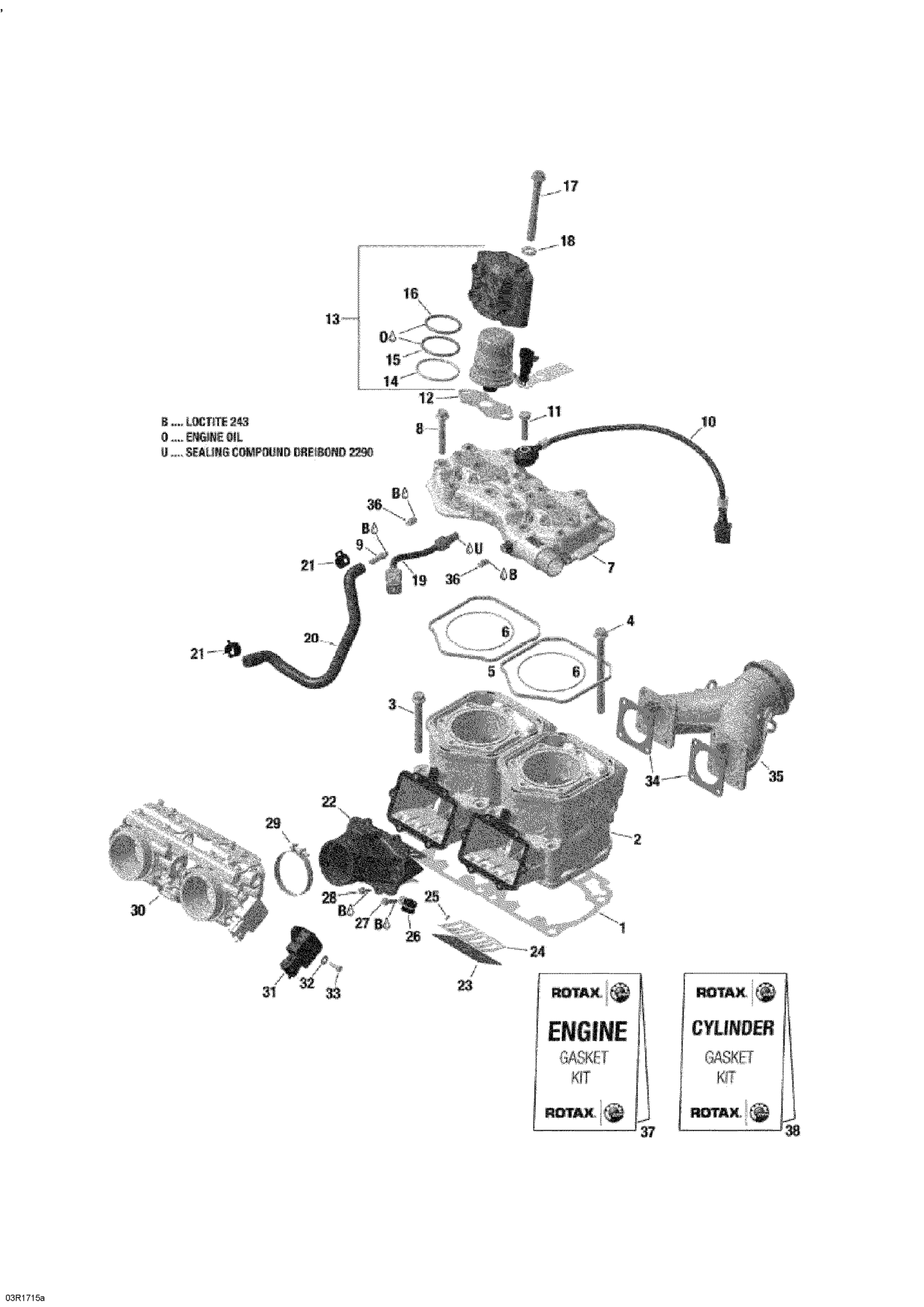 Cylinder And Cylinder Head - 600HO E-TEC