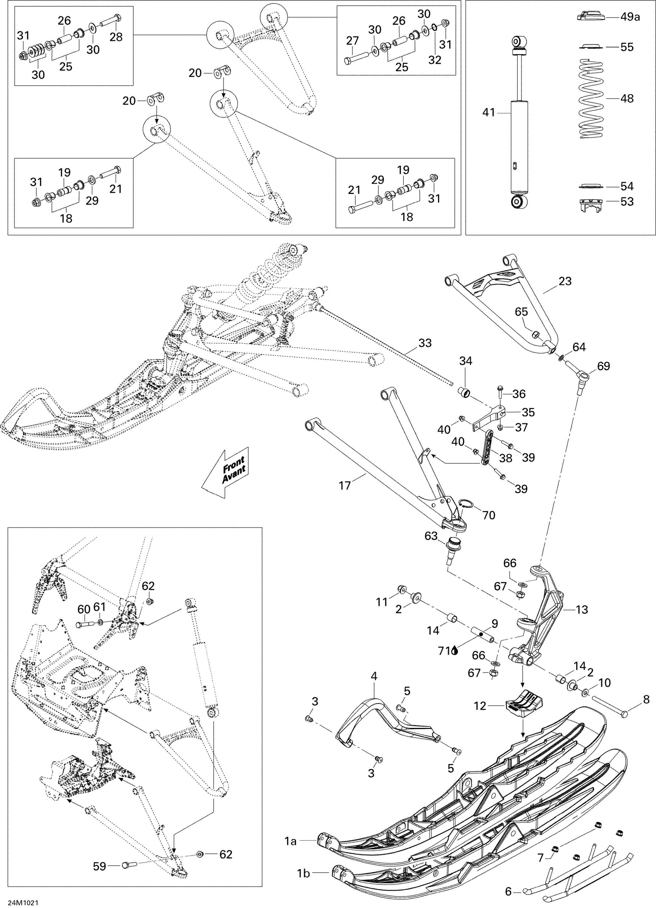Схема узла: Front Suspension And Ski