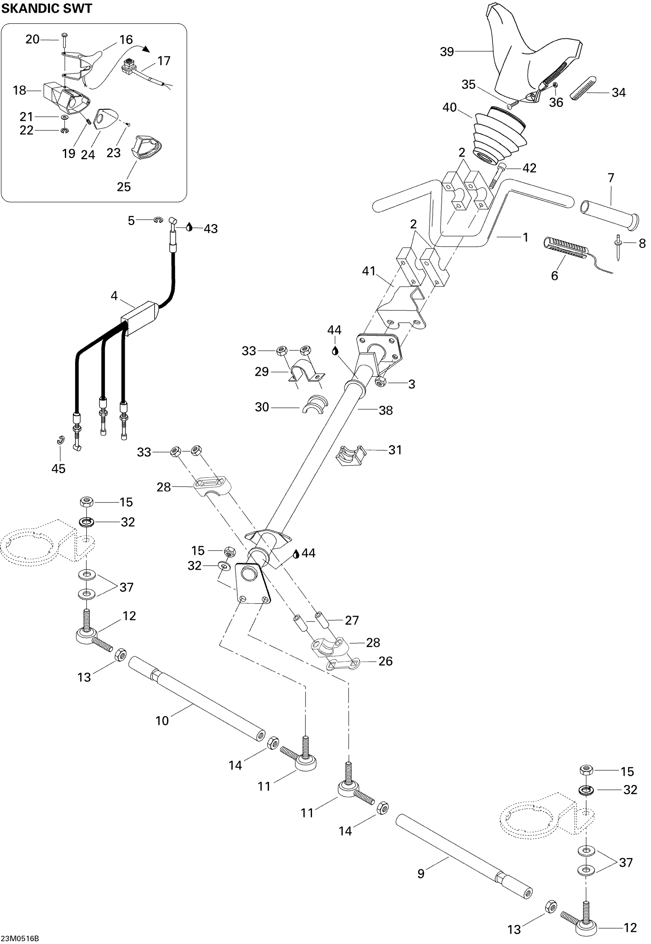 Схема узла: Steering System 550F SWT