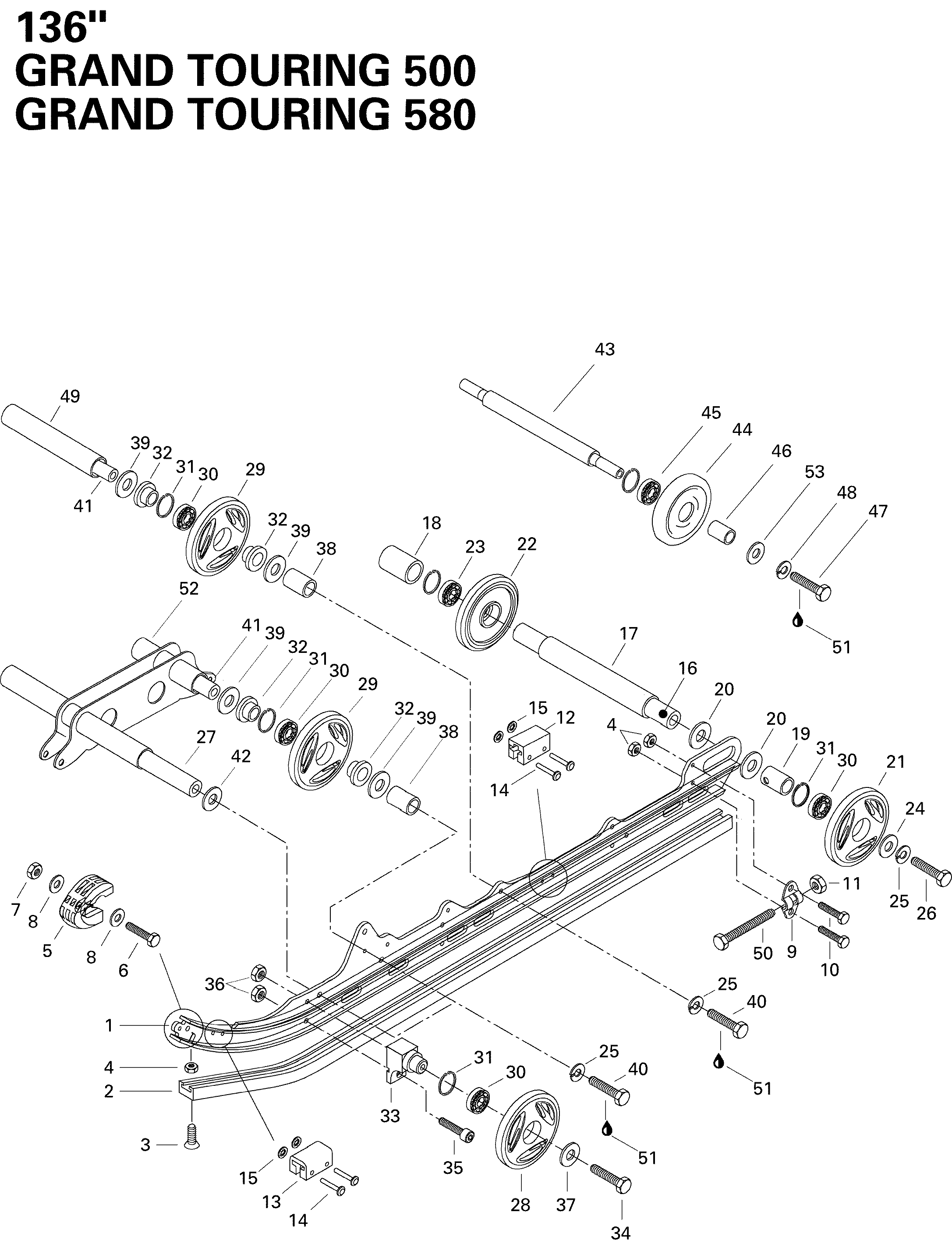 Rear Suspension 500, 580