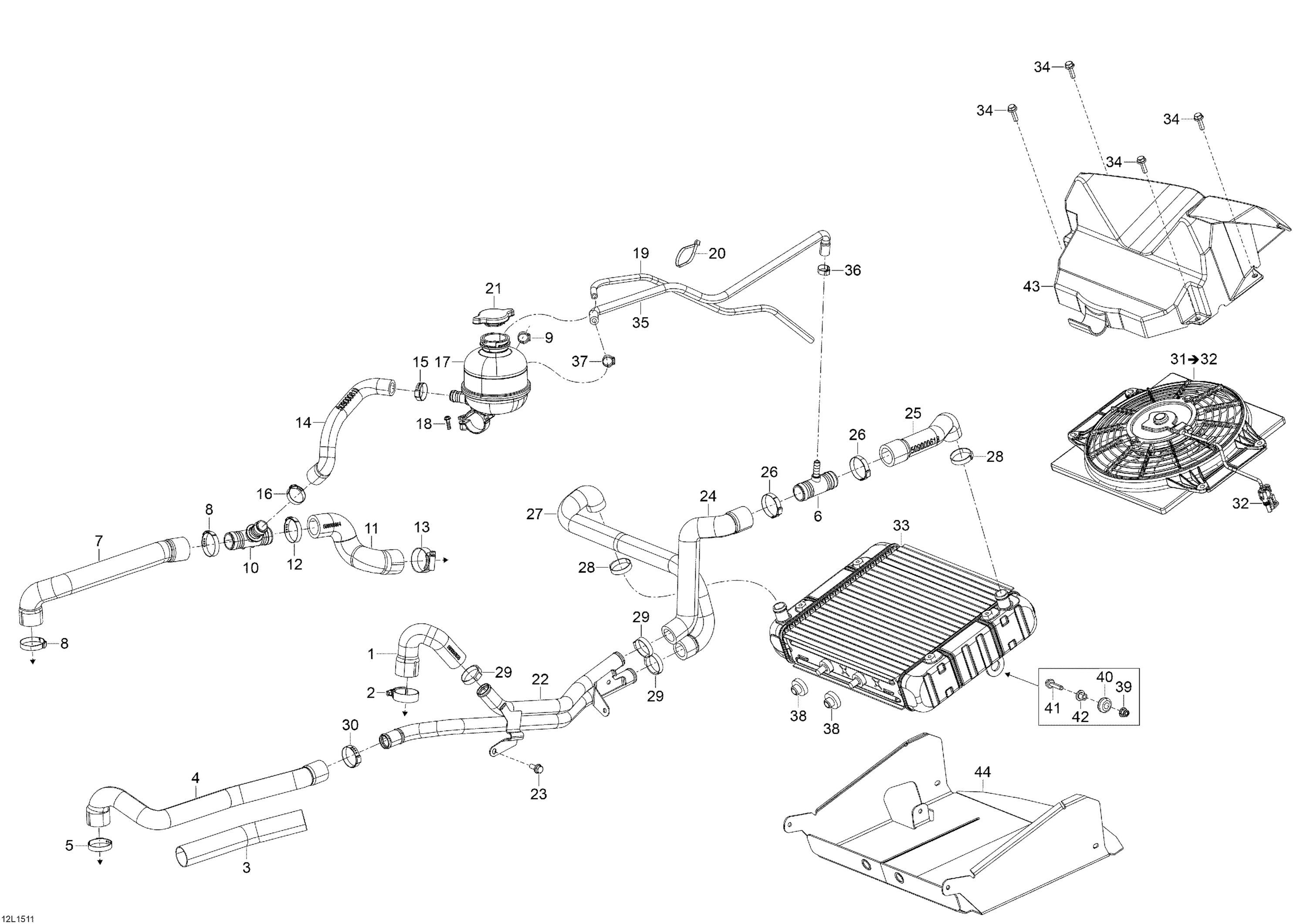Схема узла: Cooling System _12M1551