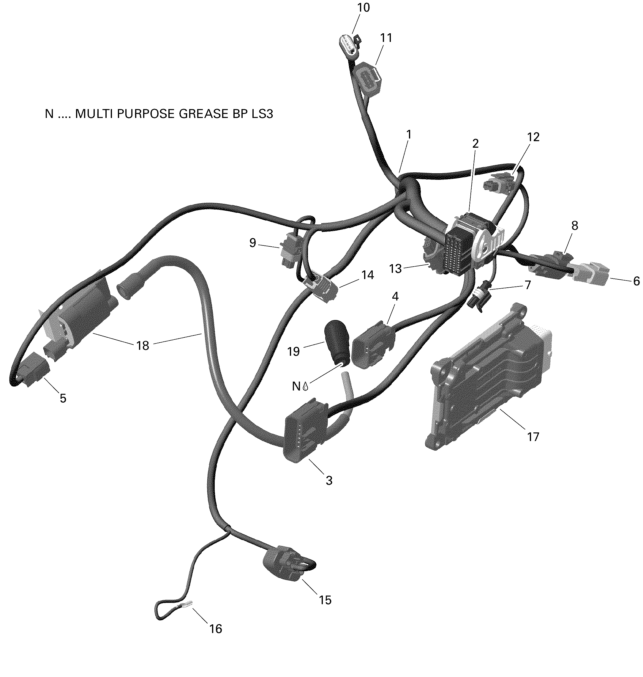 Engine Harness And Electronic Module - 450 EFI - 6X6