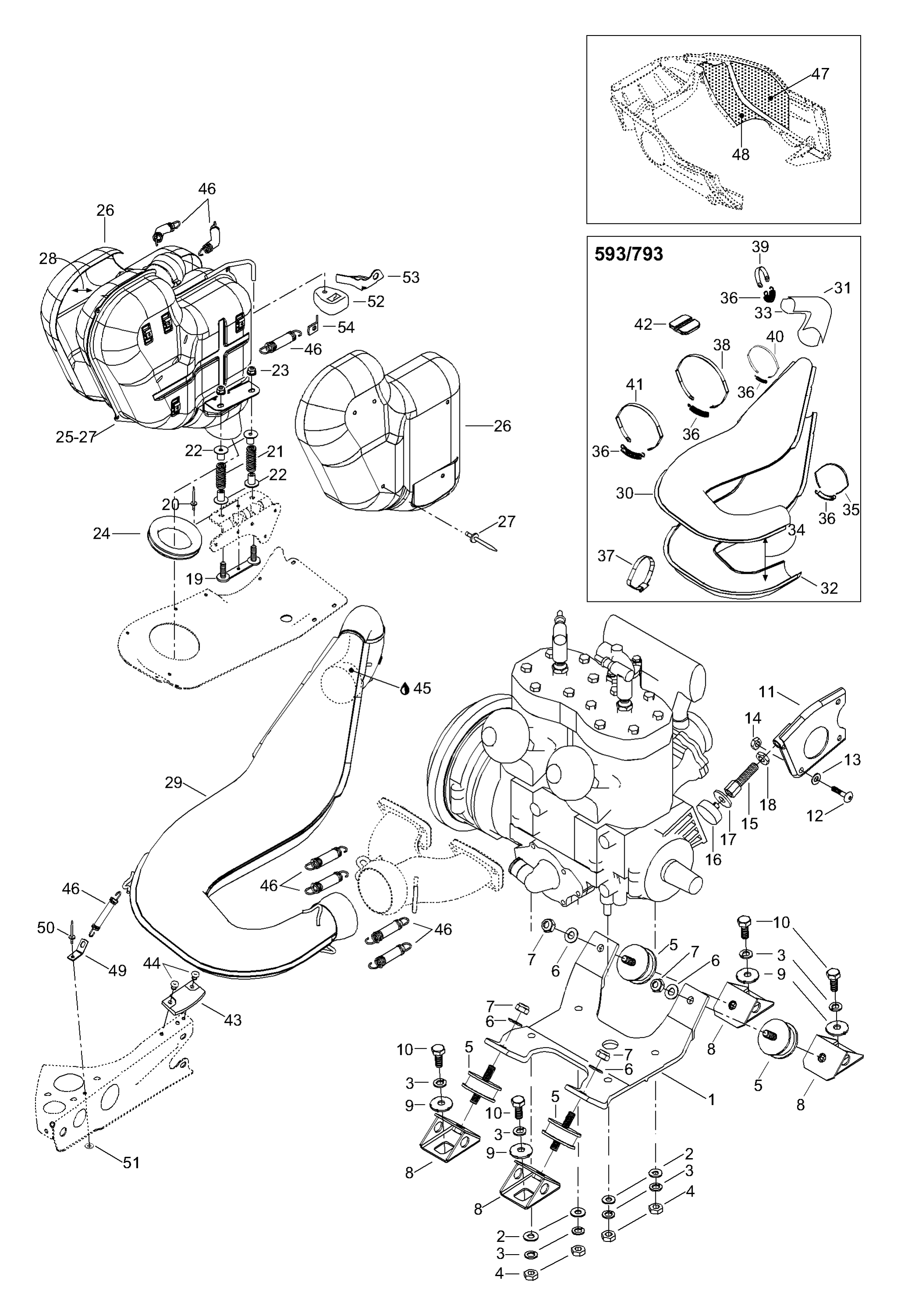 Engine Mount Plate/Muffler