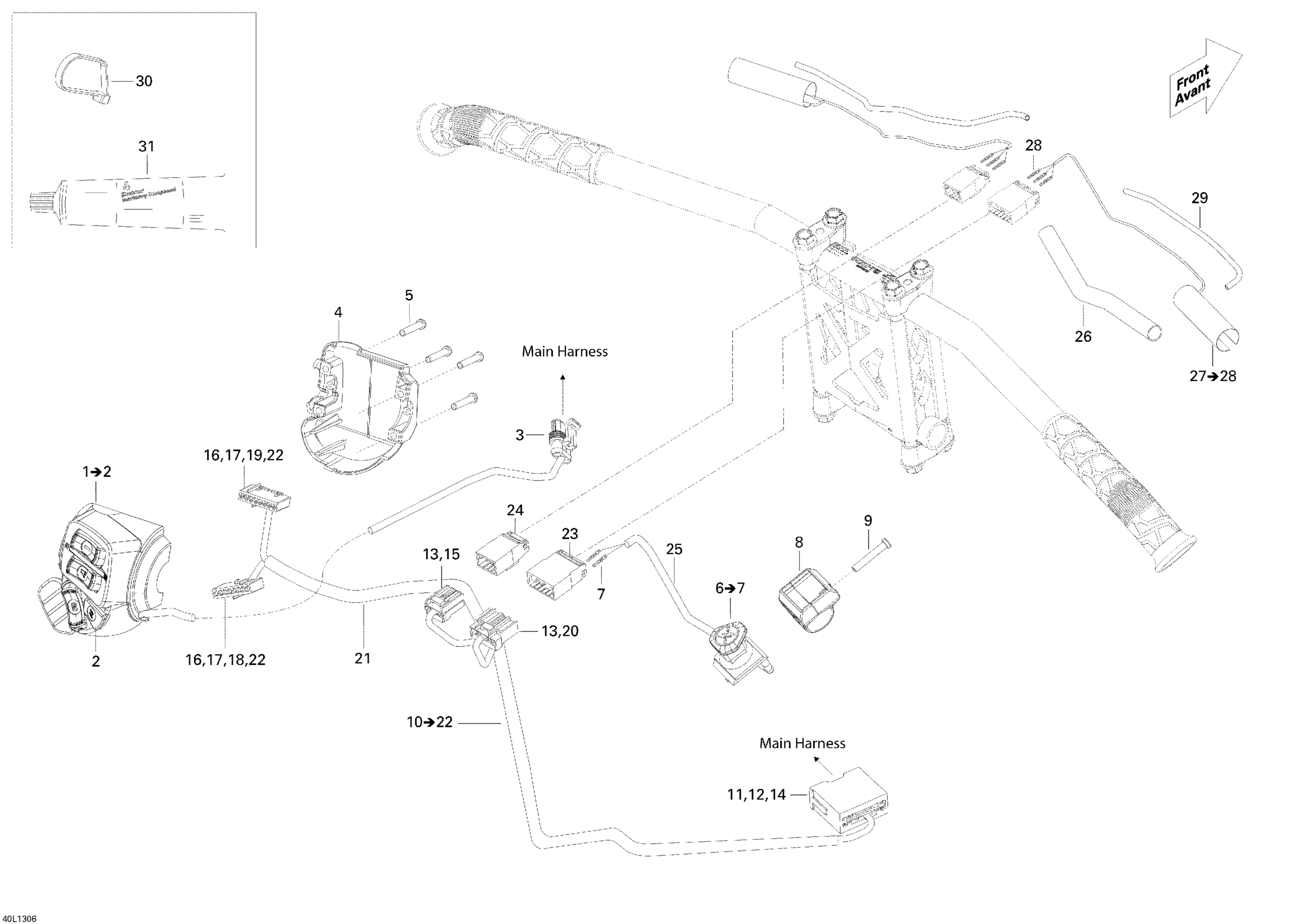 Схема узла: Steering Wiring Harness
