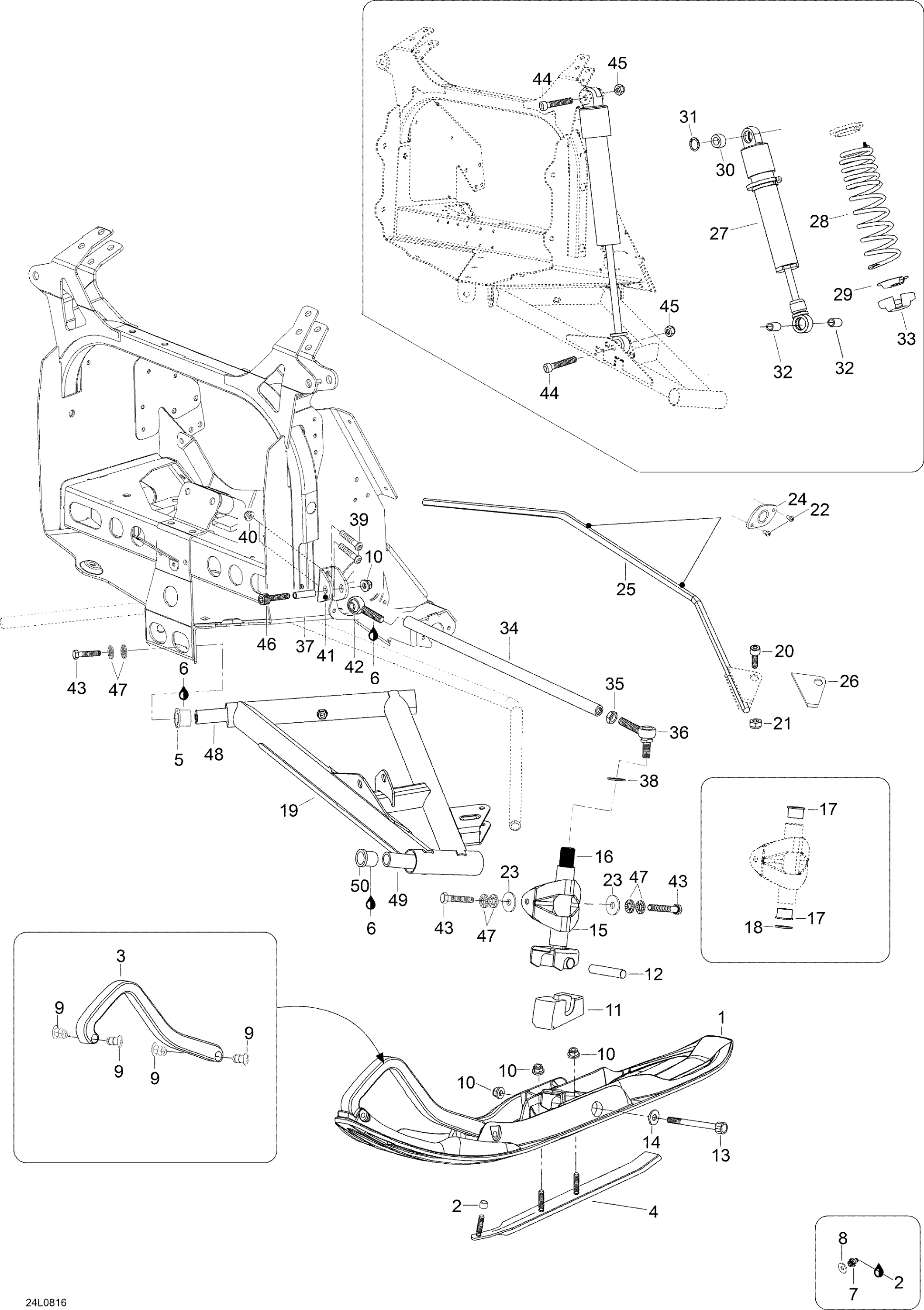 Схема узла: Front Suspension And Ski