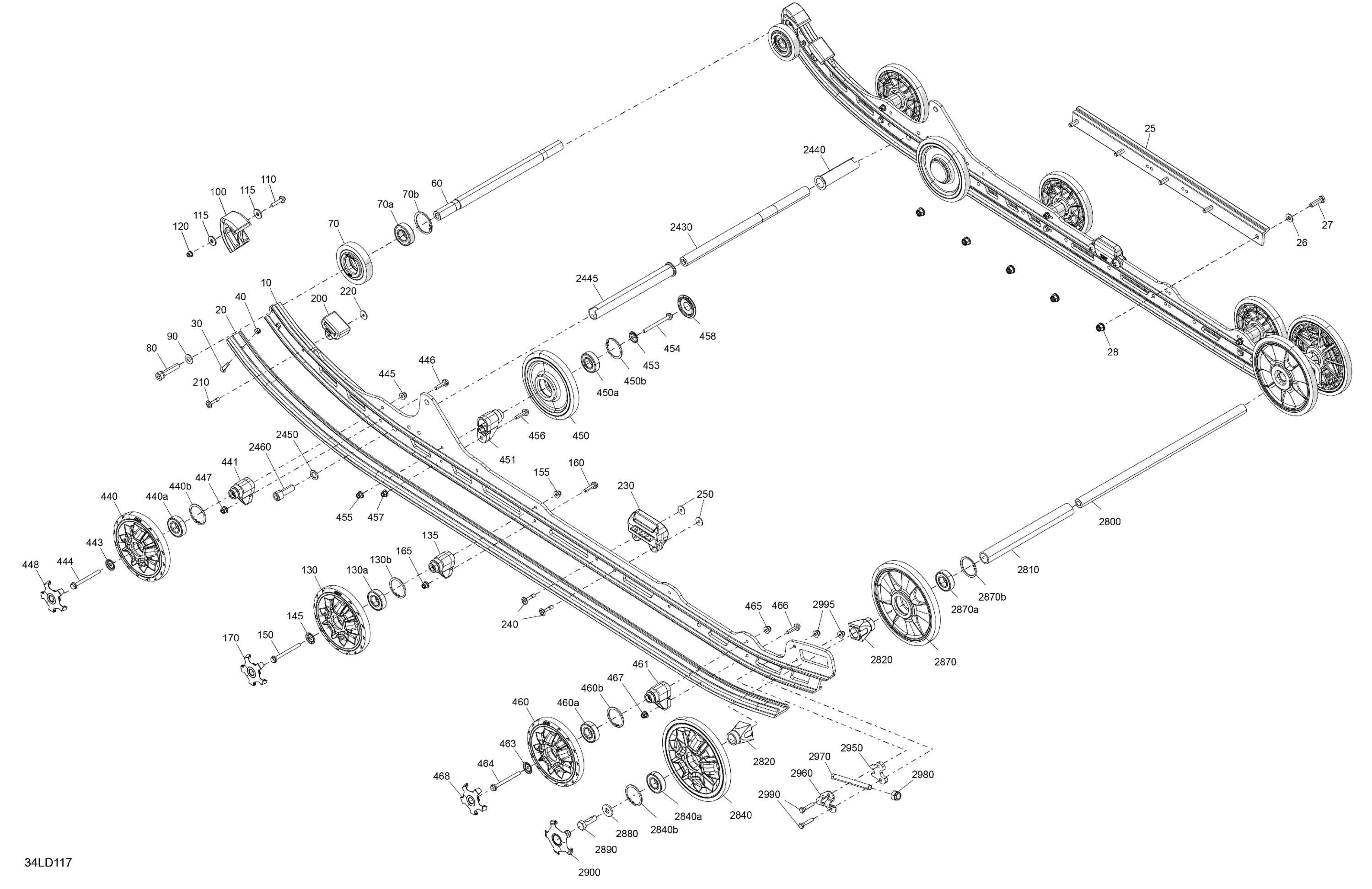 Схема узла: Suspension - Rear - Lower Section