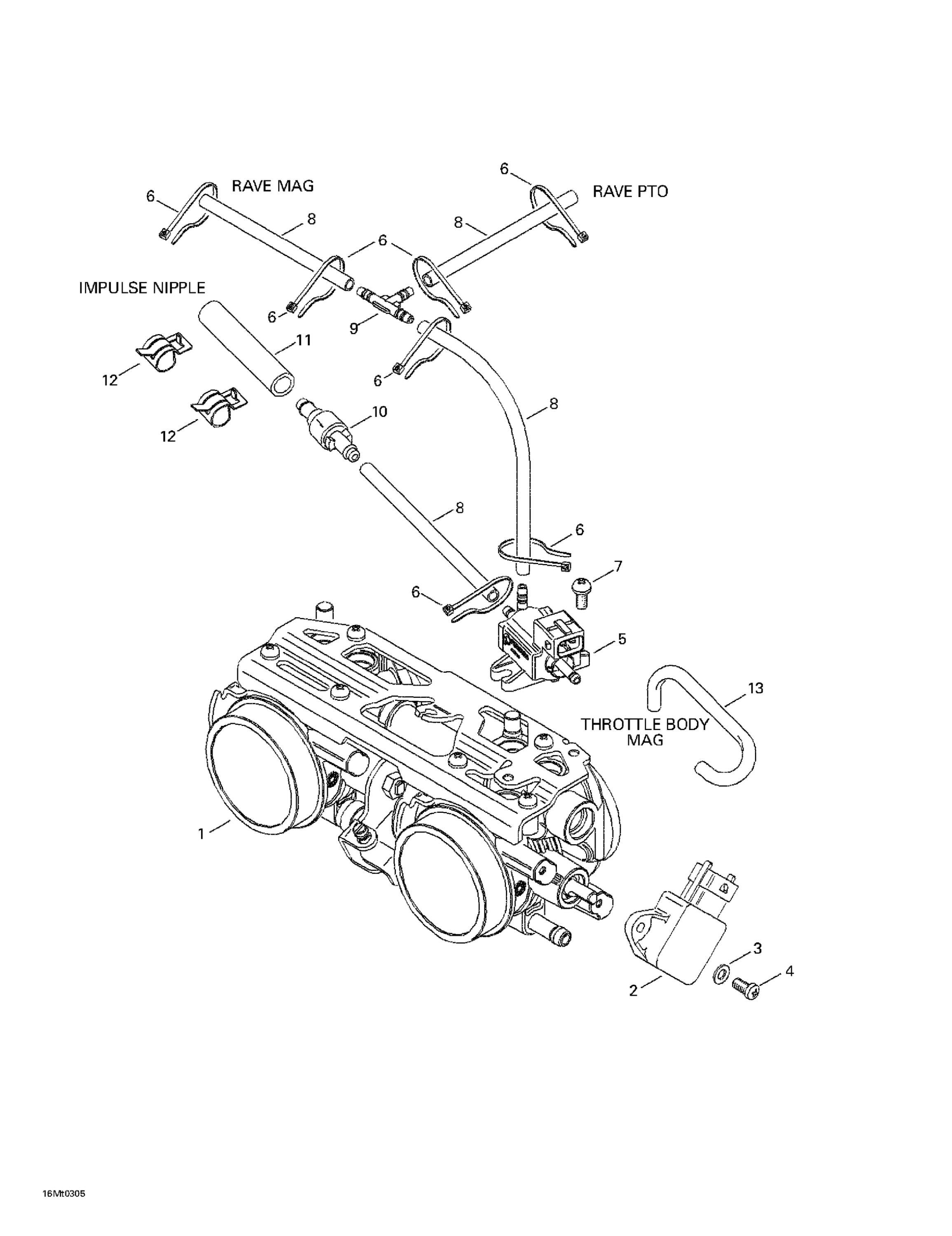 Схема узла: Throttle Body