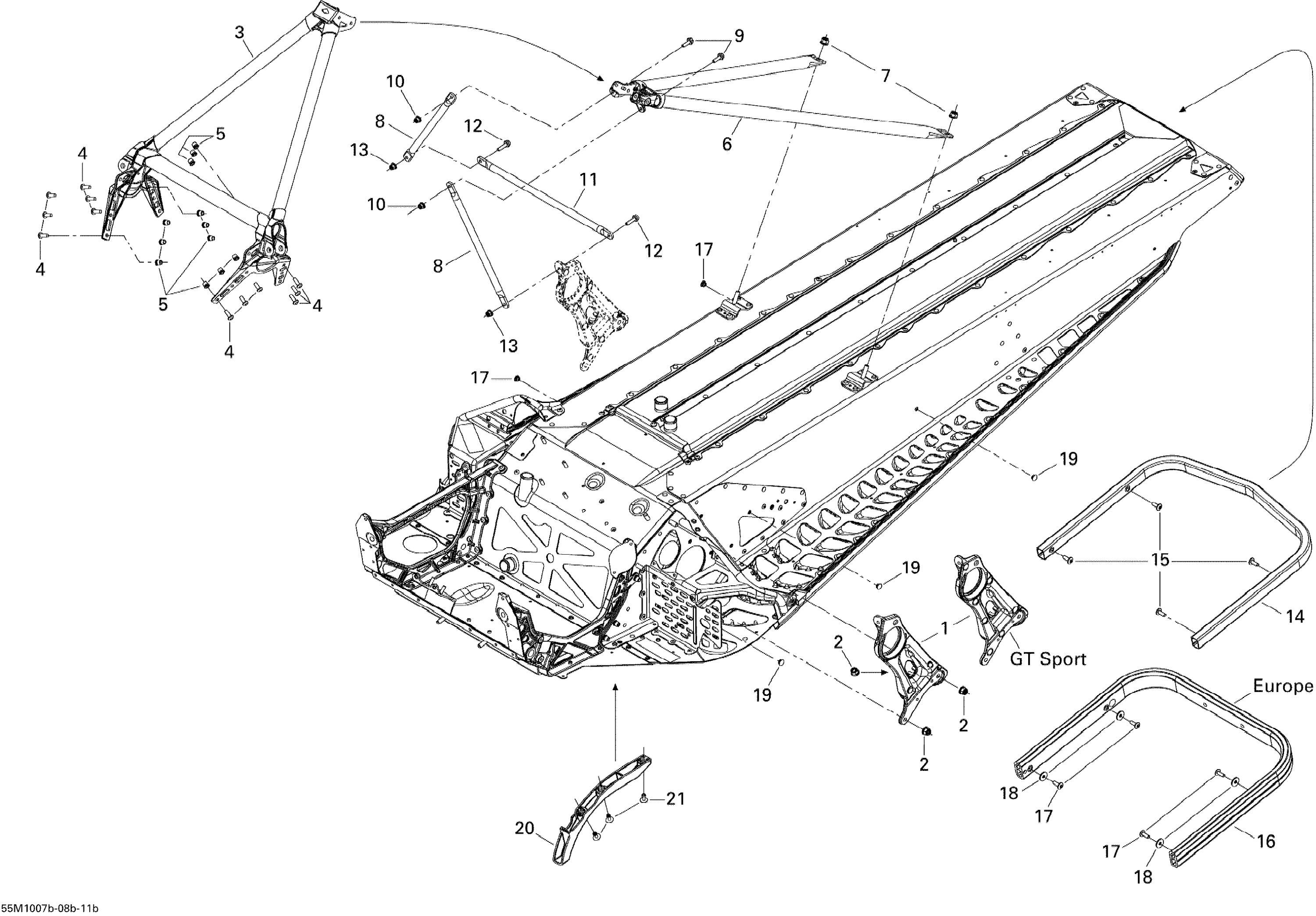 Схема узла: Frame and Components 2- Backcountry X