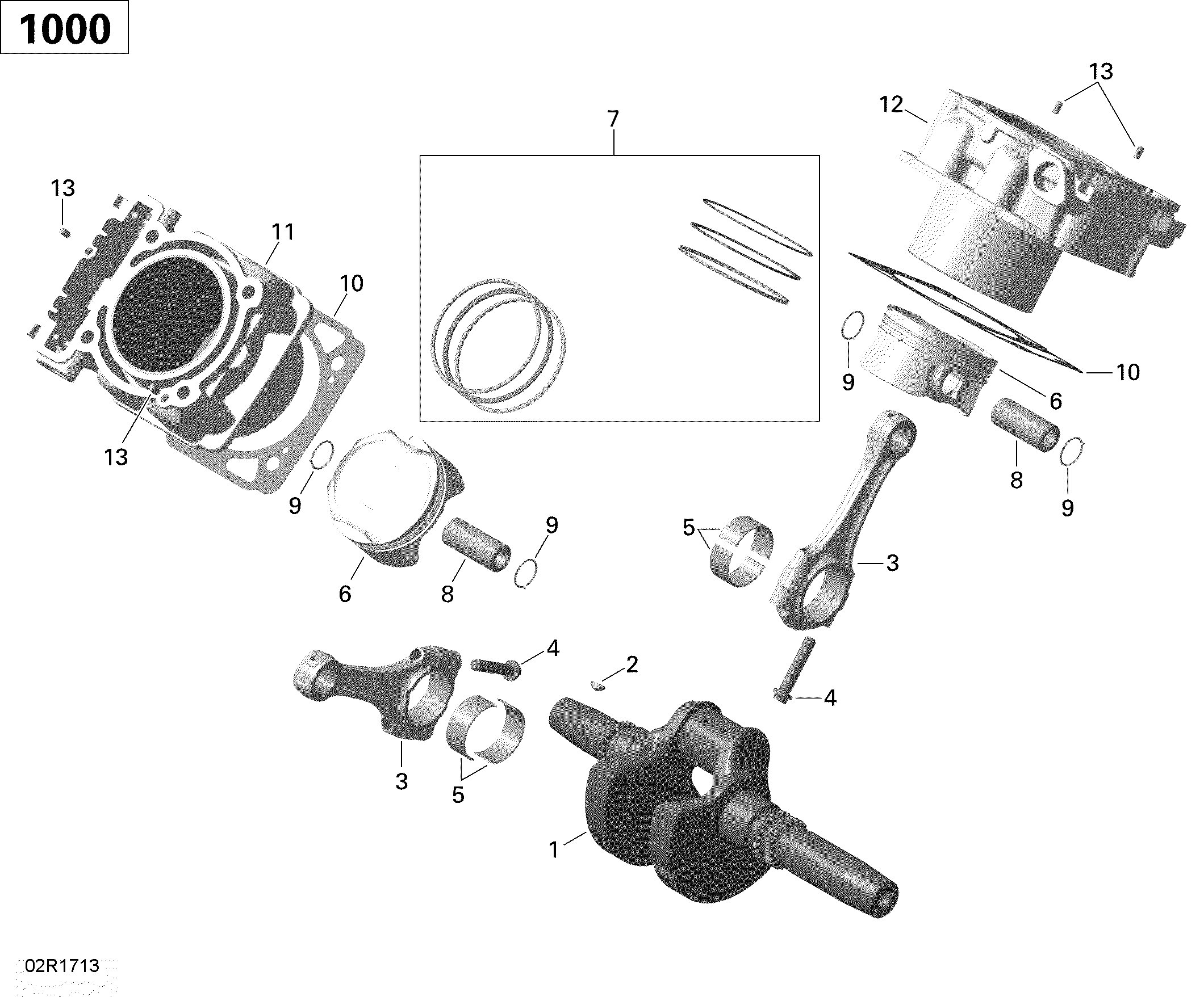 01-ROTAX - Crankshaft, Piston and Cylinder