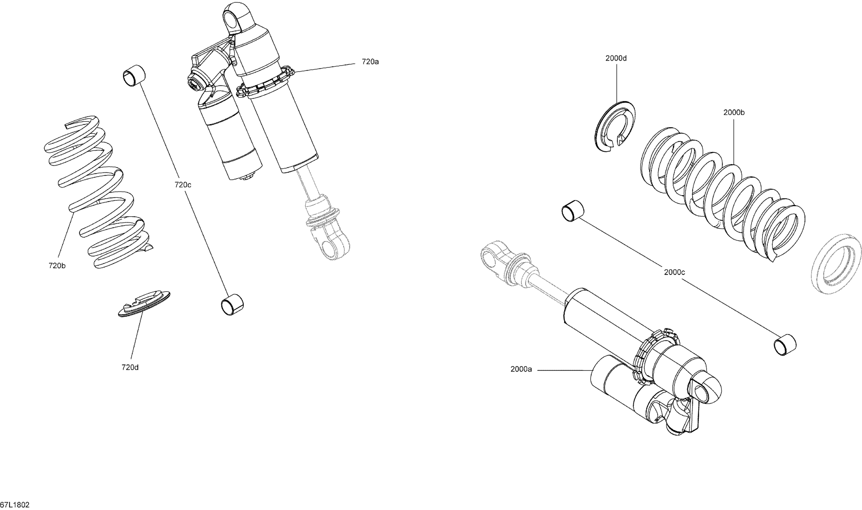 Rear Shocks Boondocker - 850 E-TEC - Package DS