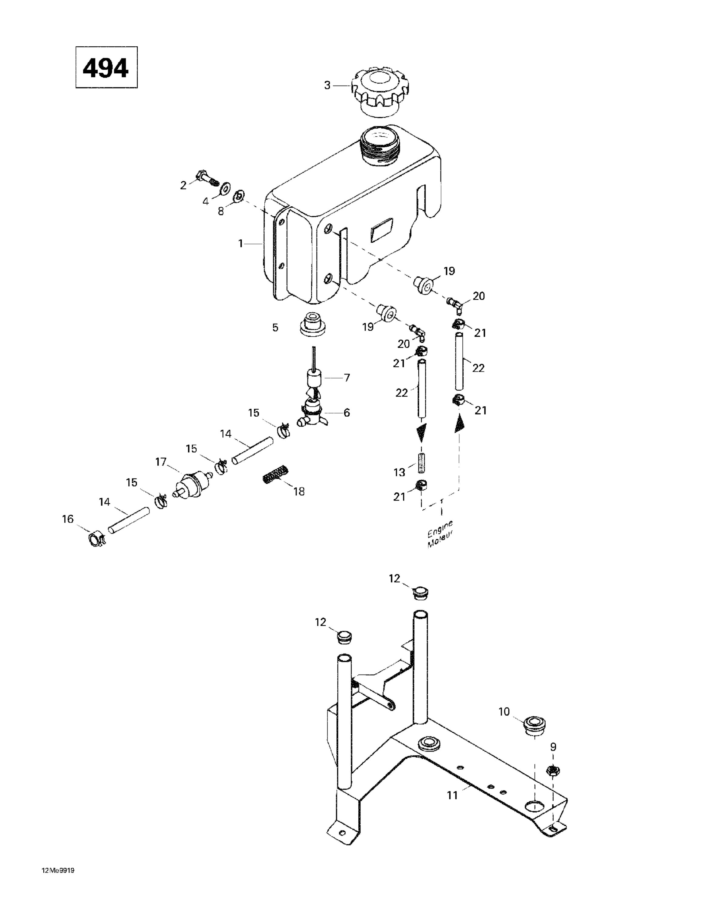 Oil Tank And Support (494)