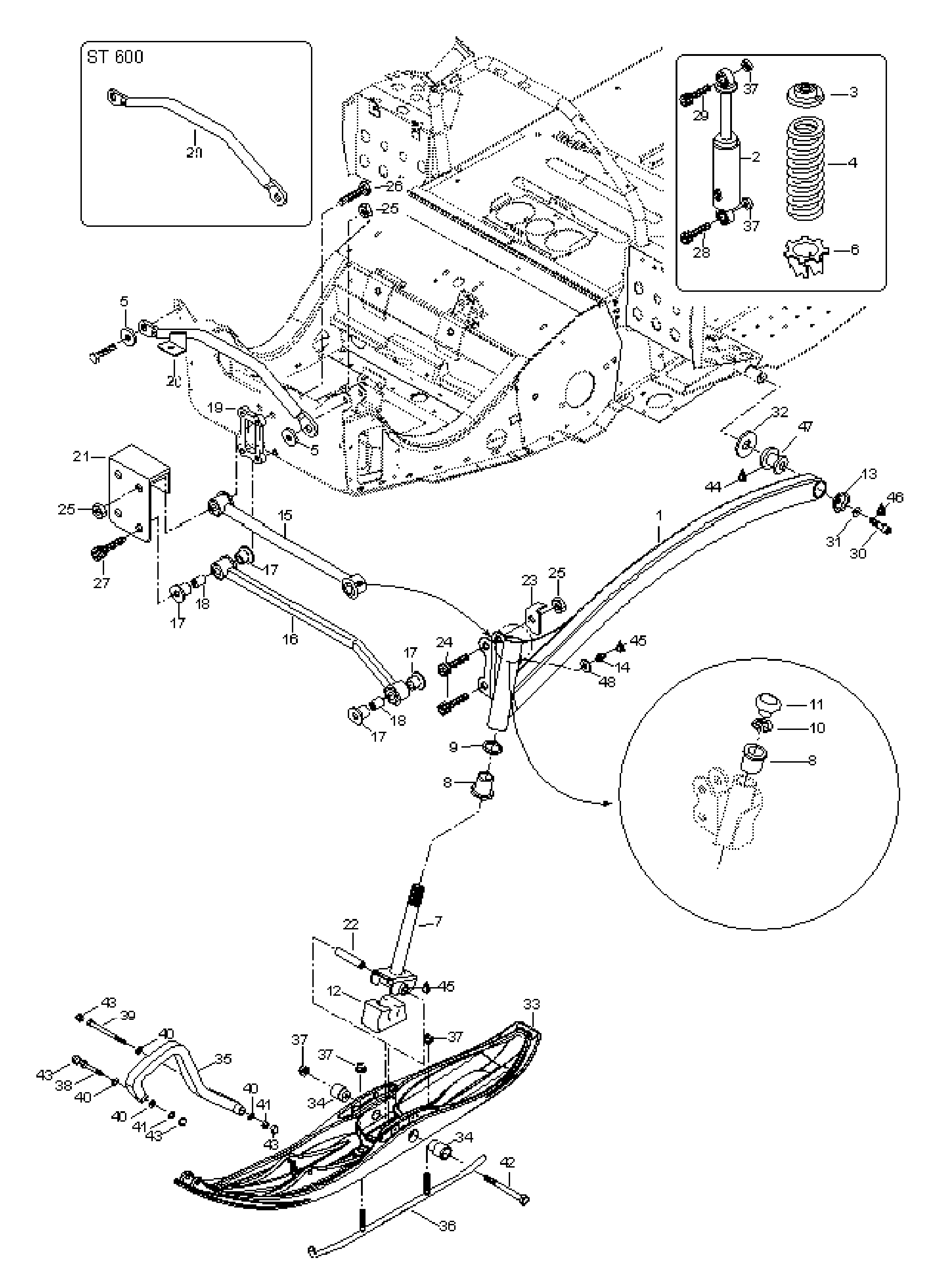 Схема узла: Front Suspension