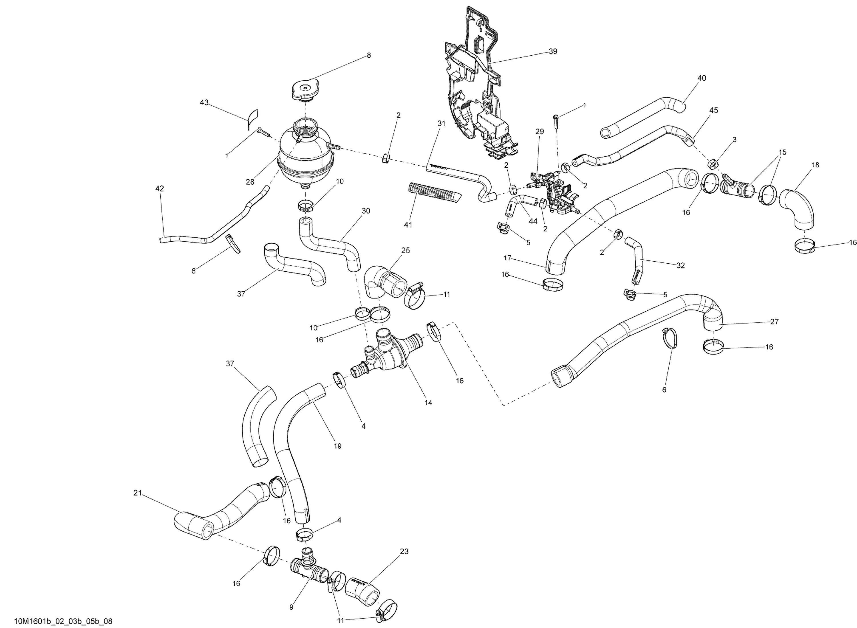 Схема узла: Cooling System - ETEC Engine