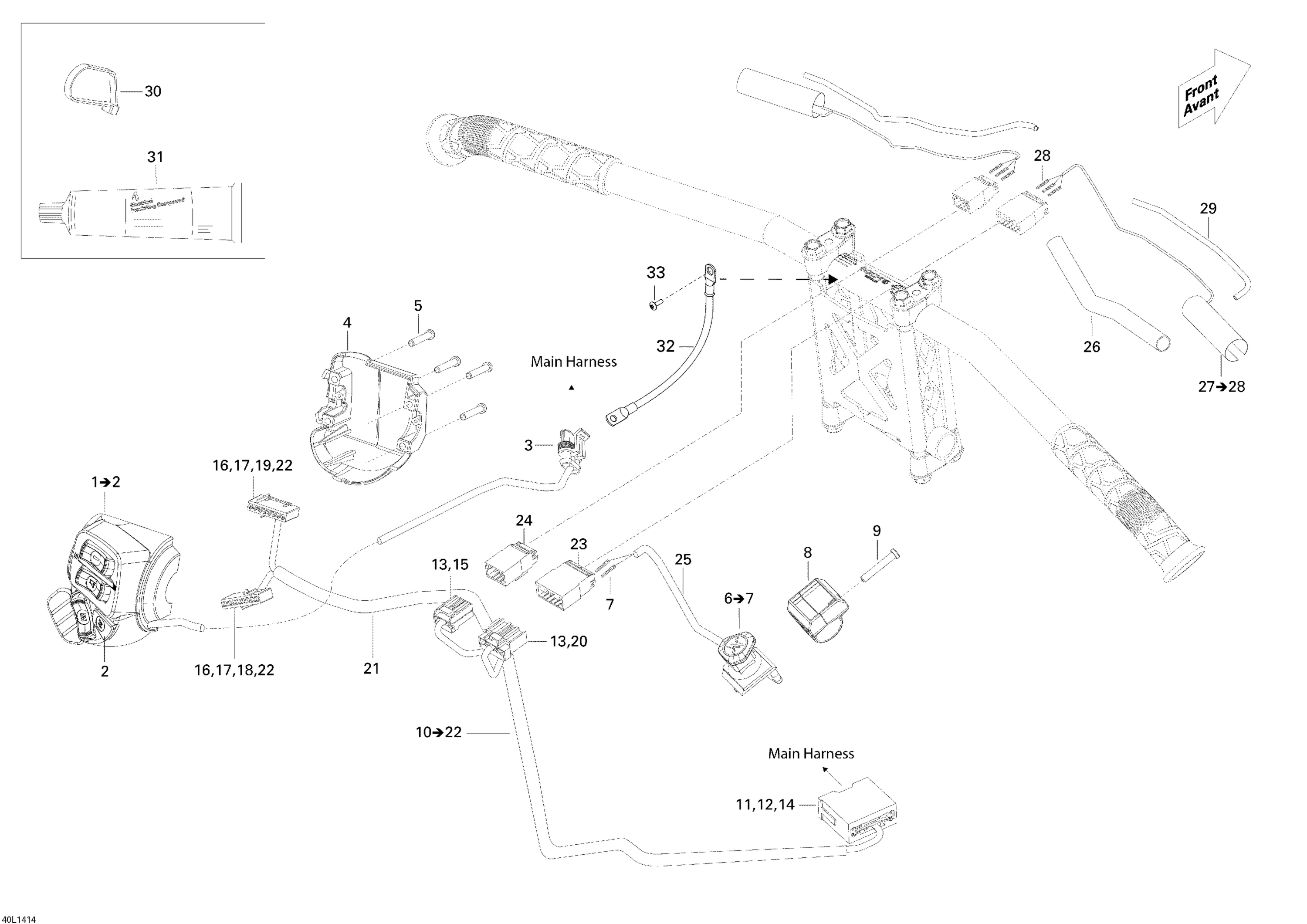 Схема узла: Steering Wiring Harness