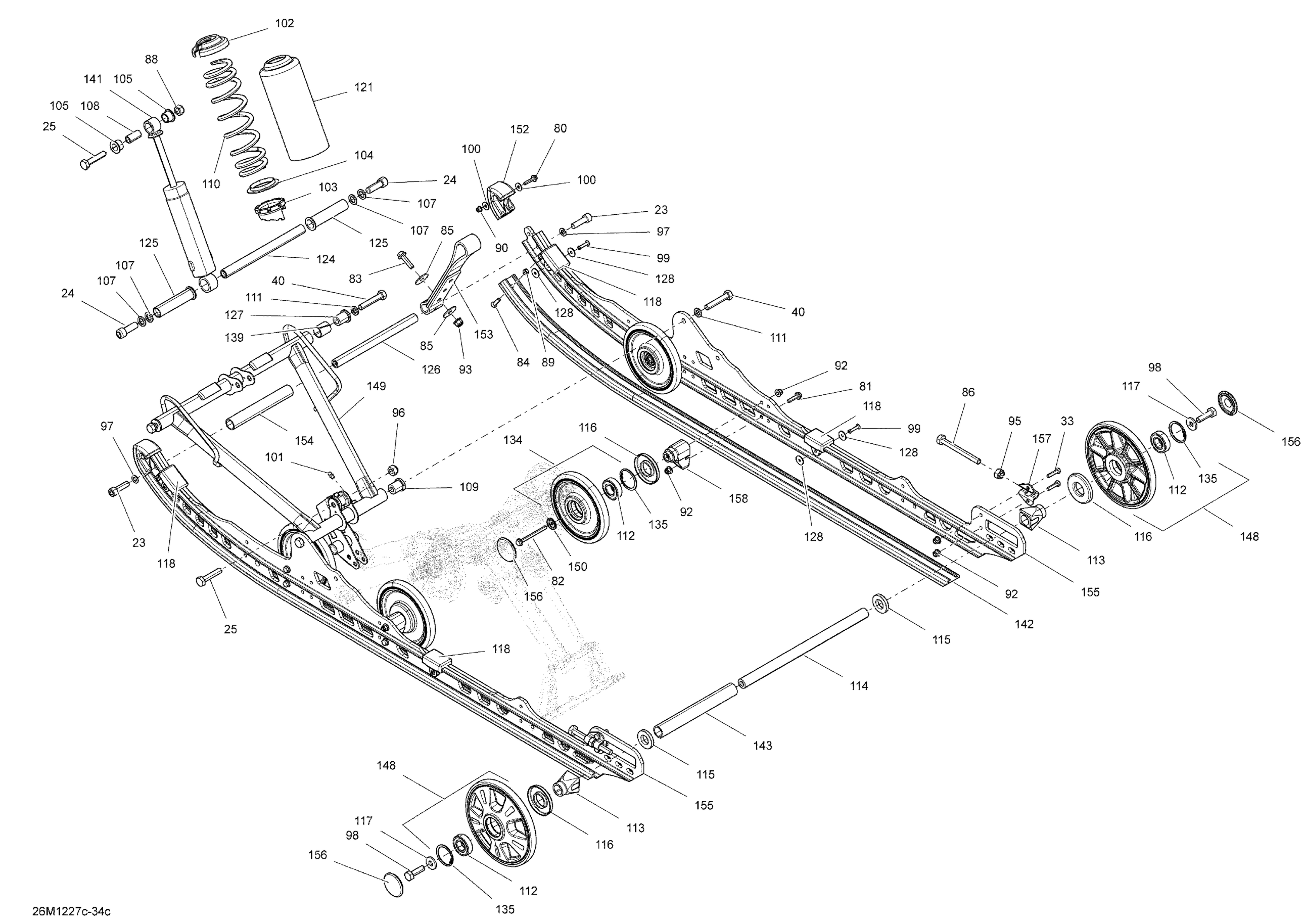 Rear Suspension Base, Front Arm