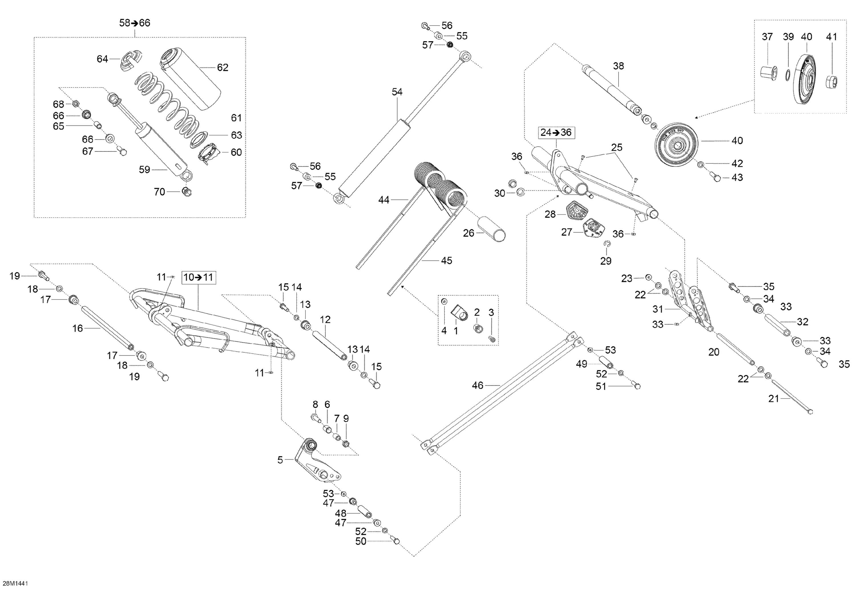 Схема узла: Rear Suspension B