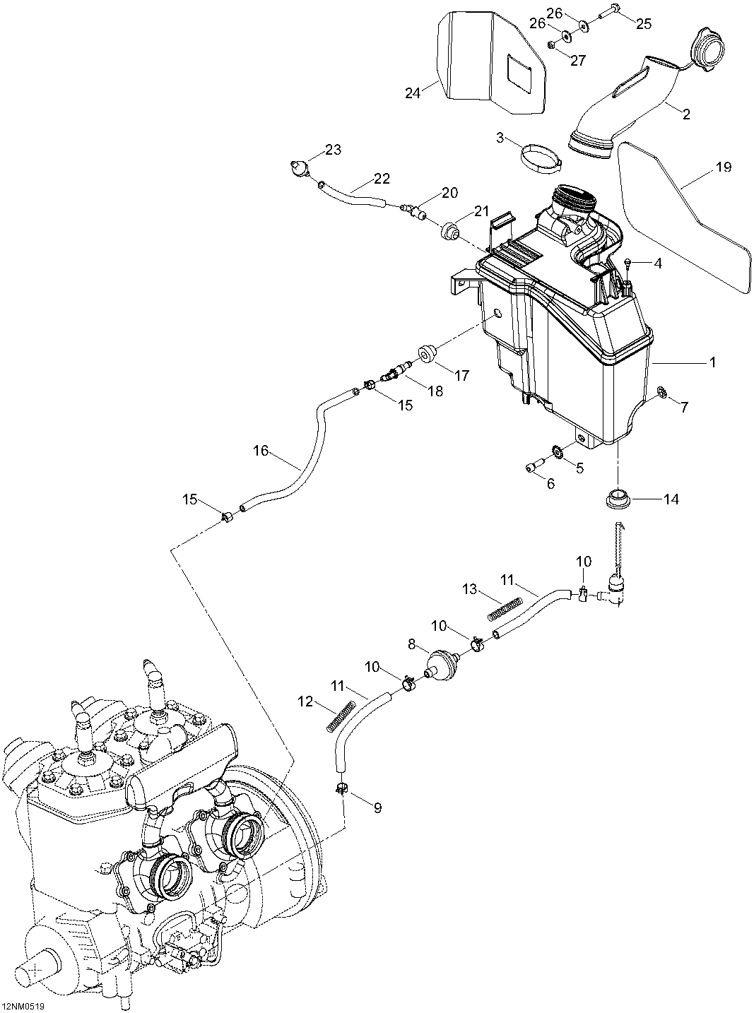 Схема узла: Oil Tank And Support
