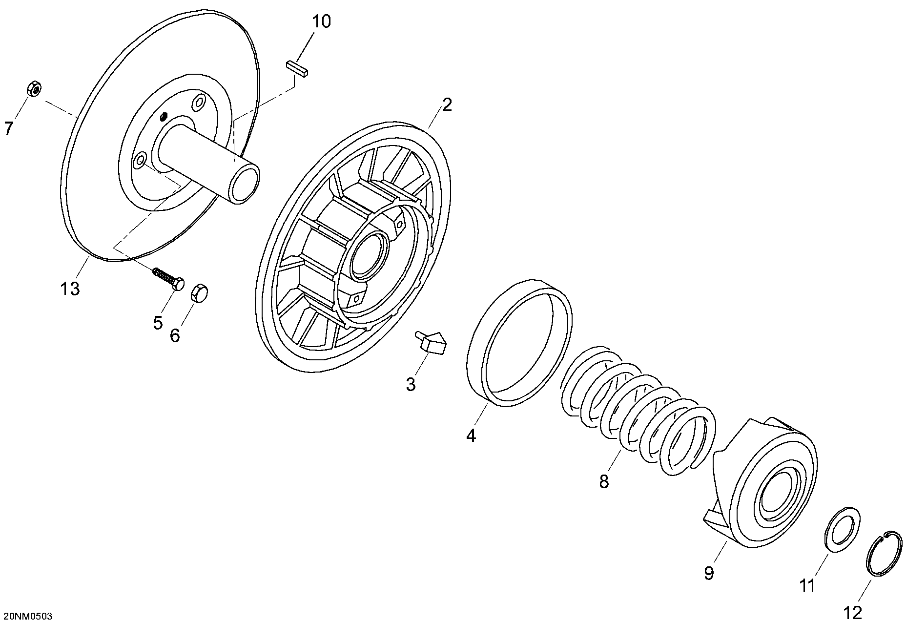 Схема узла: Driven Pulley
