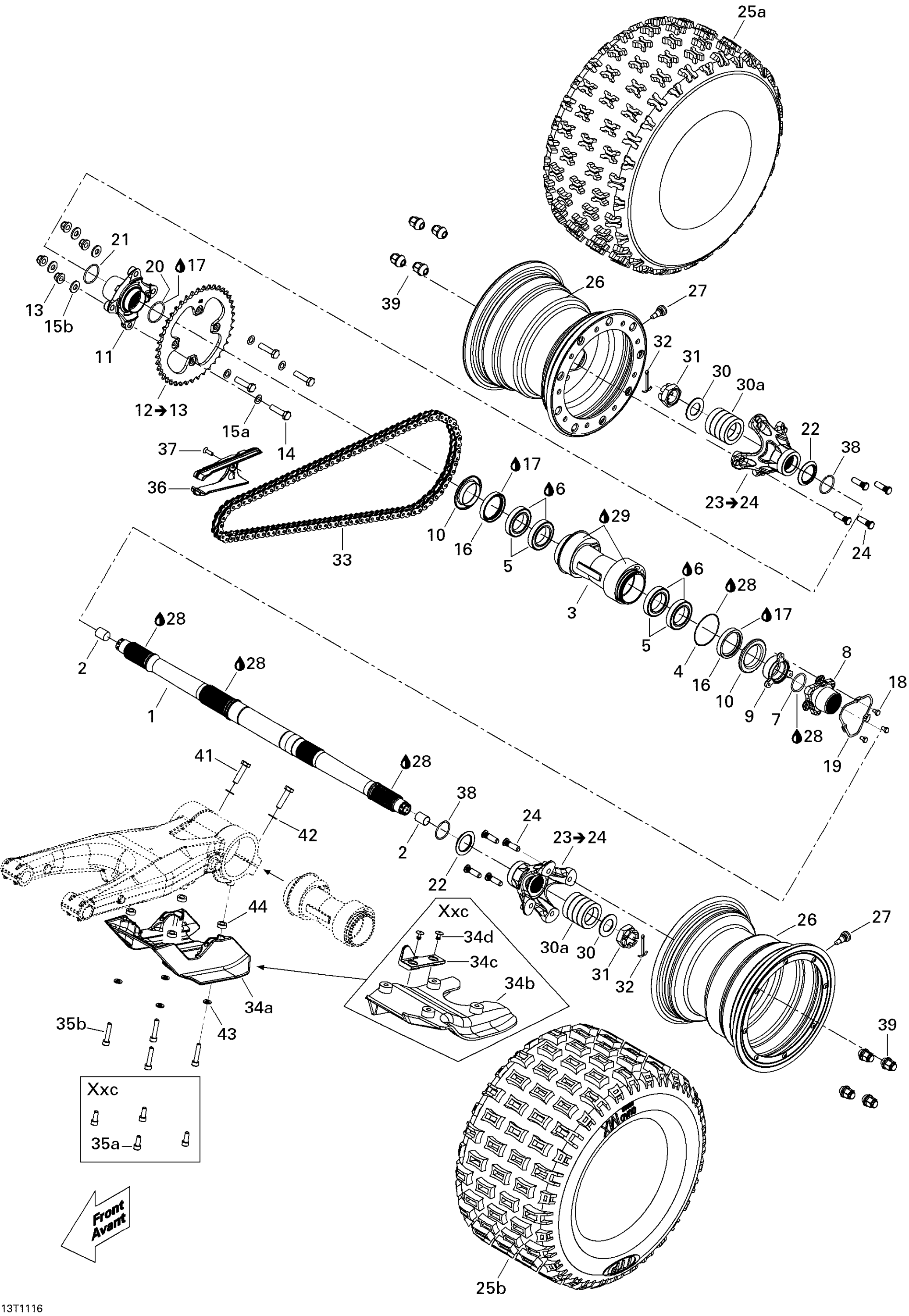 Схема узла: Drive System, Rear