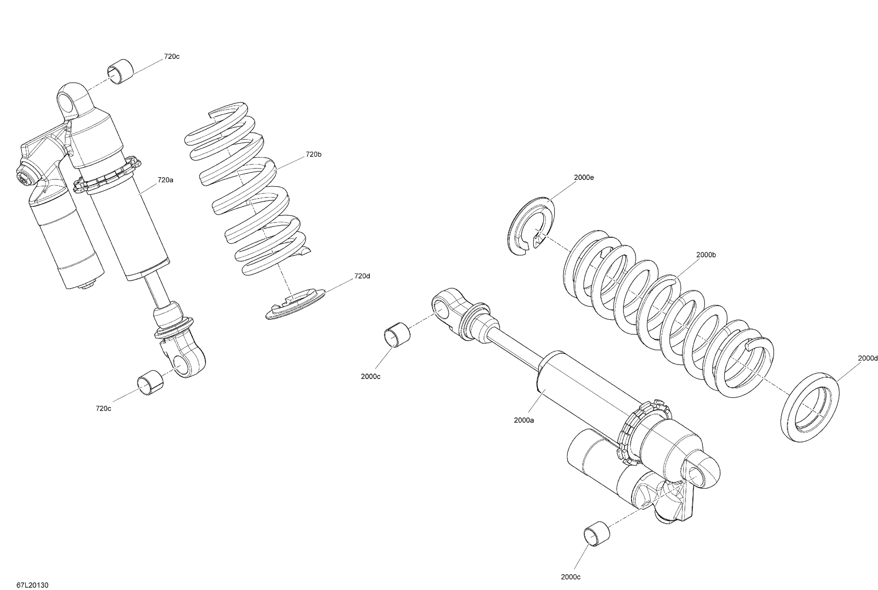 Схема узла: Suspension, Rear - Shocks