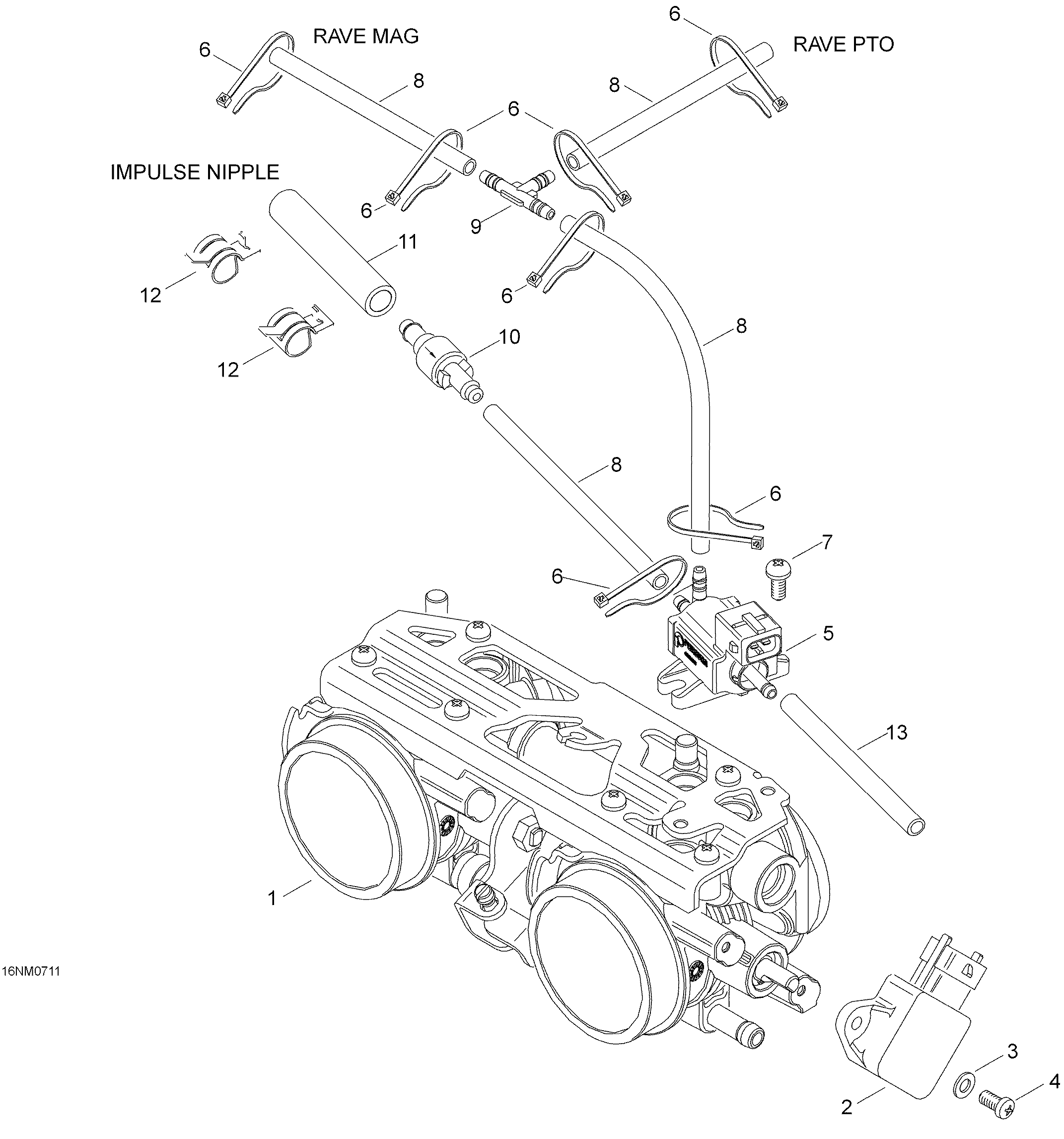 Схема узла: Throttle Body