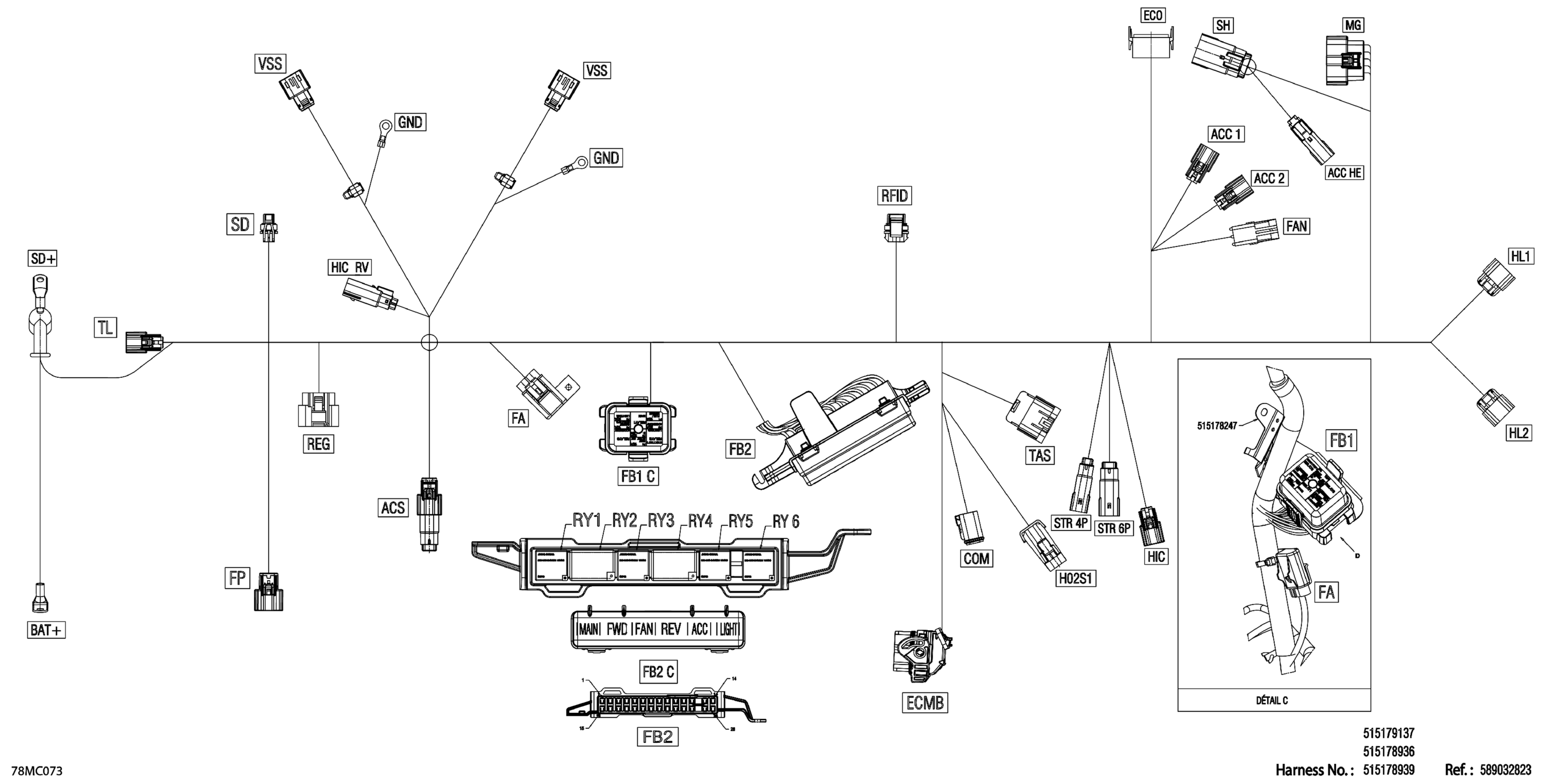 Схема узла: Electric - Main Harness - 515178936