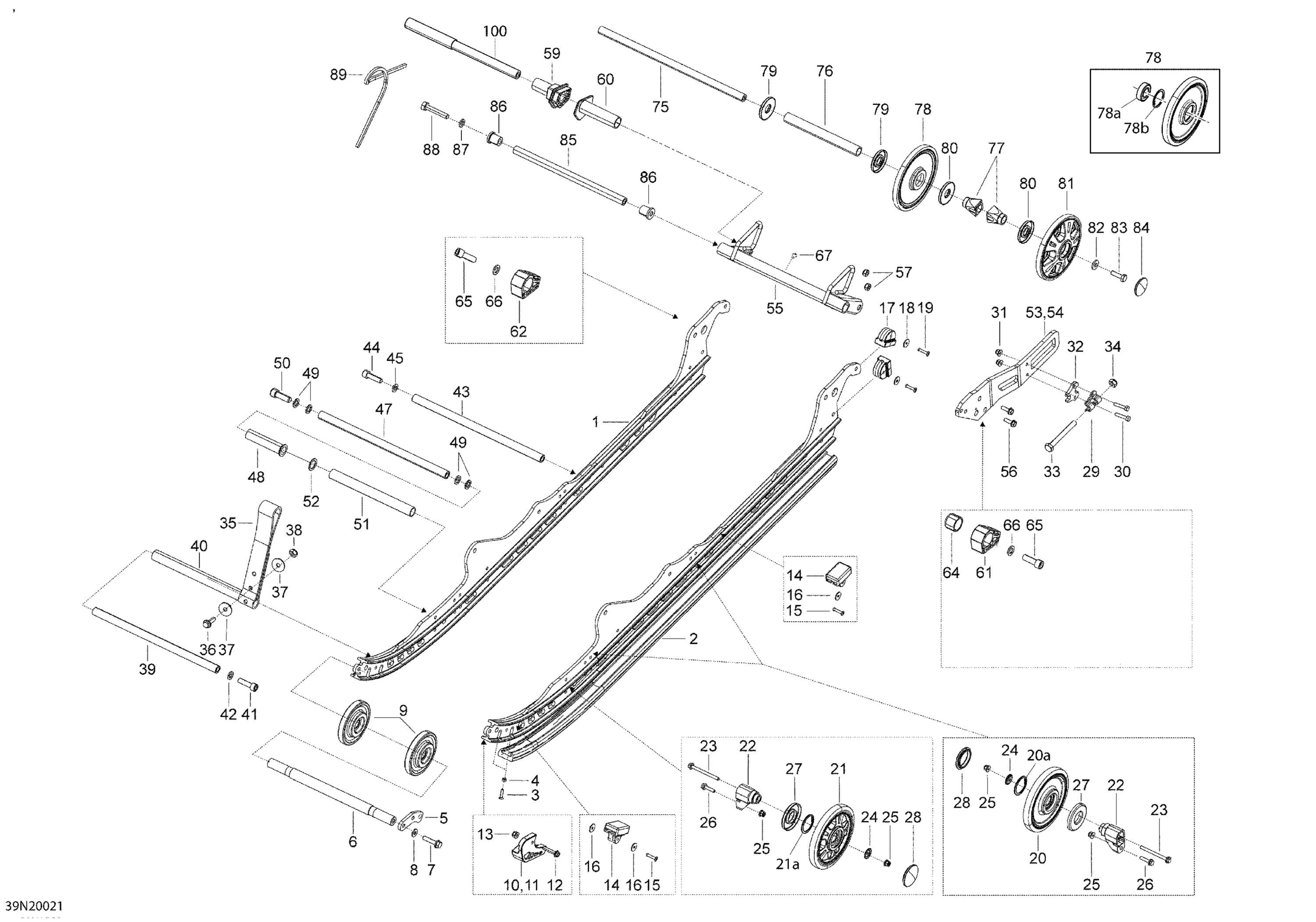 Схема узла: Suspension, Rear - Lower Section