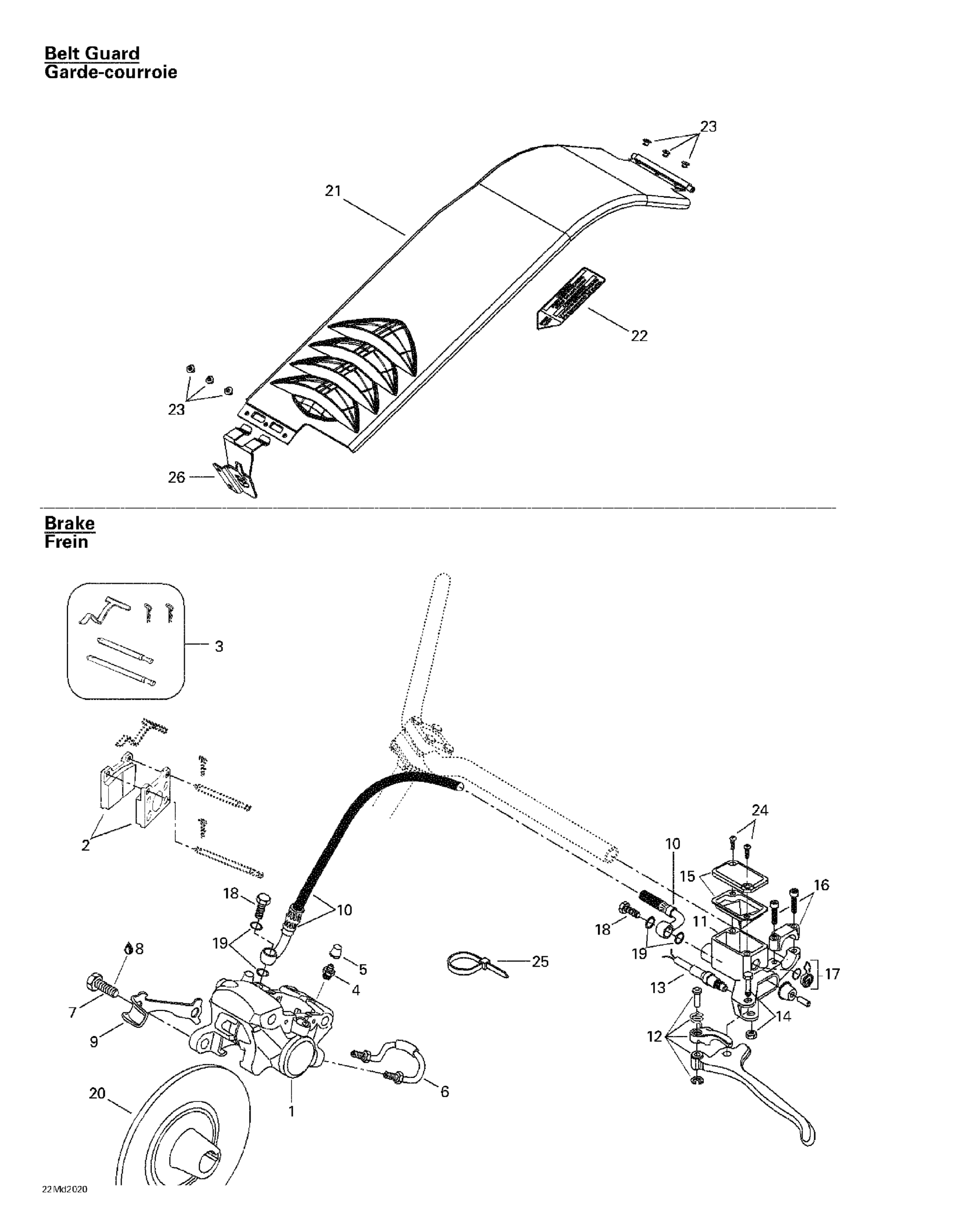 Схема узла: Hydraulic Brake And Belt Guard