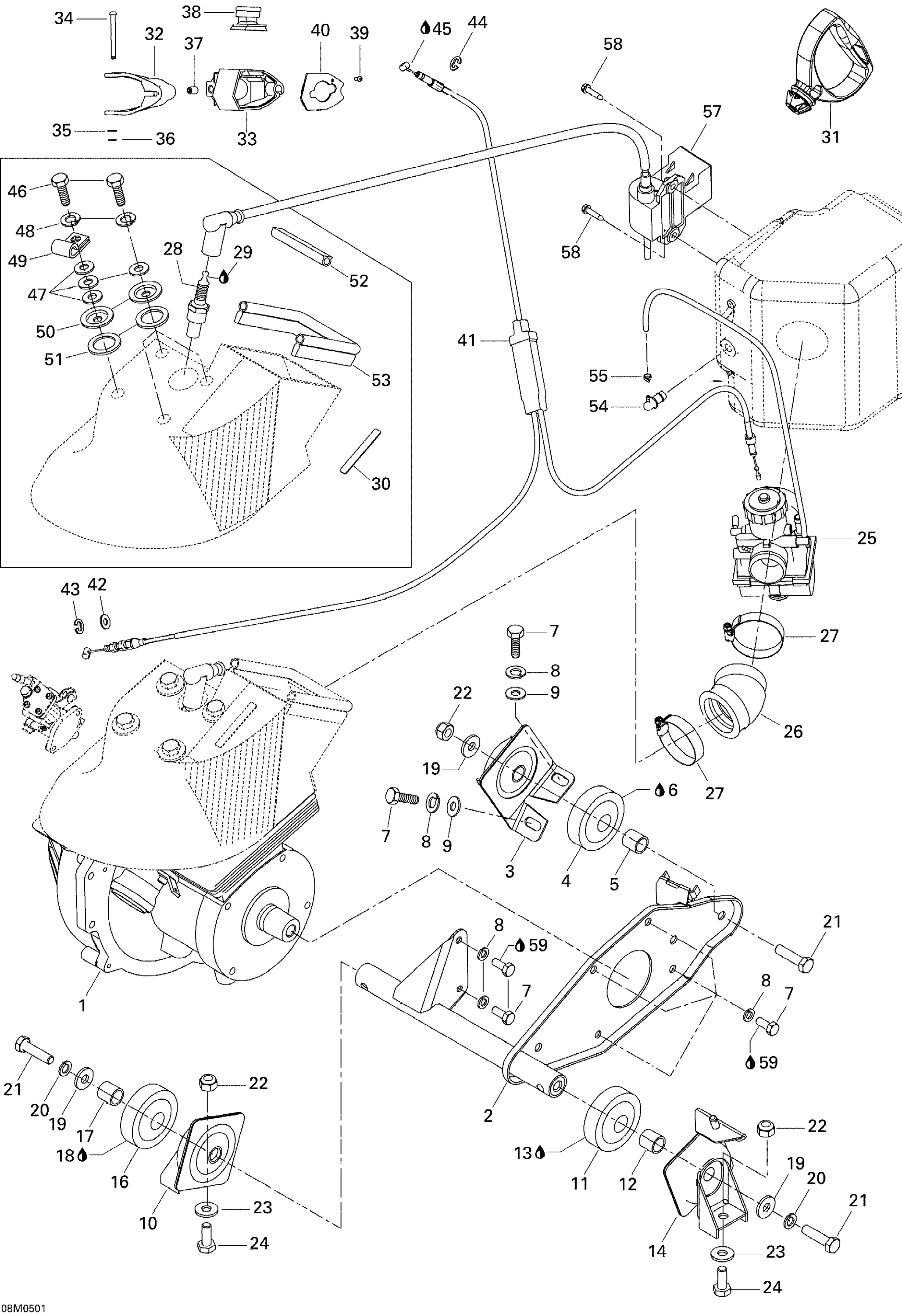 Схема узла: Engine And Engine Support