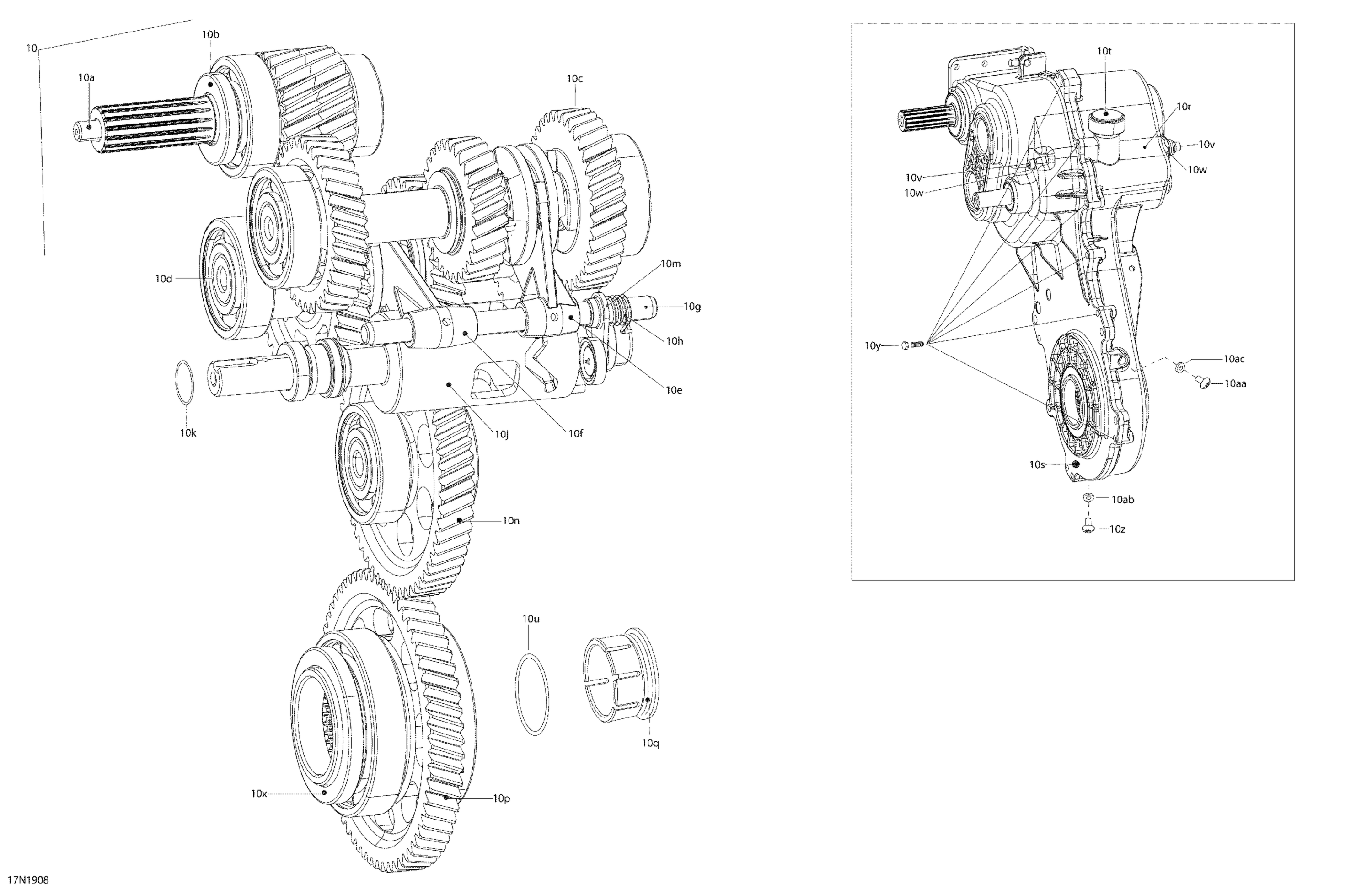 Схема узла: Transmission Slow Ratio - 550F